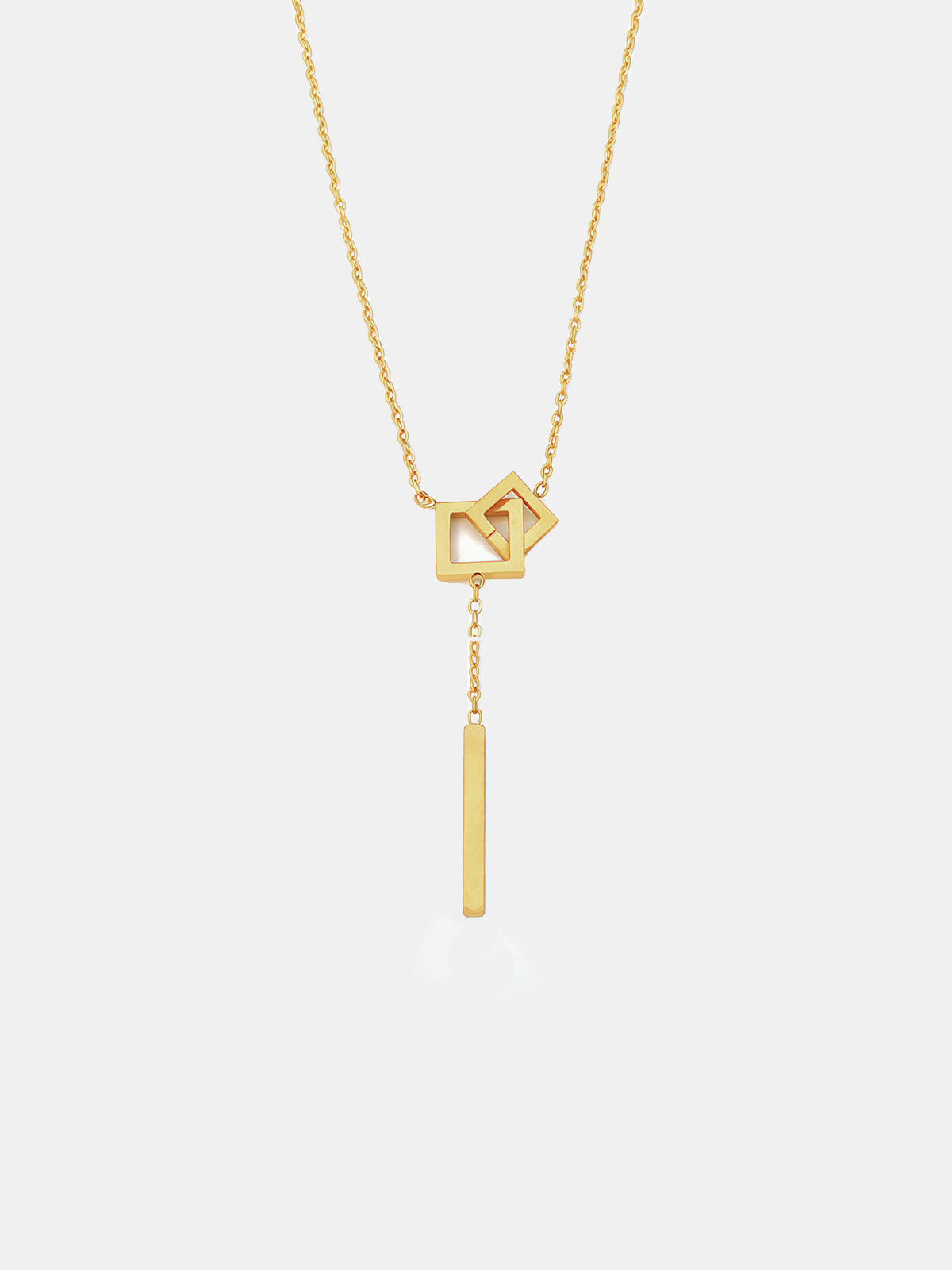 Geometric Pendant Y-Necklace