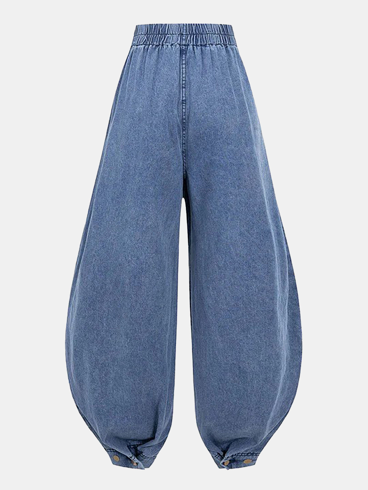 High-Waisted Balloon-Leg Denim Pants