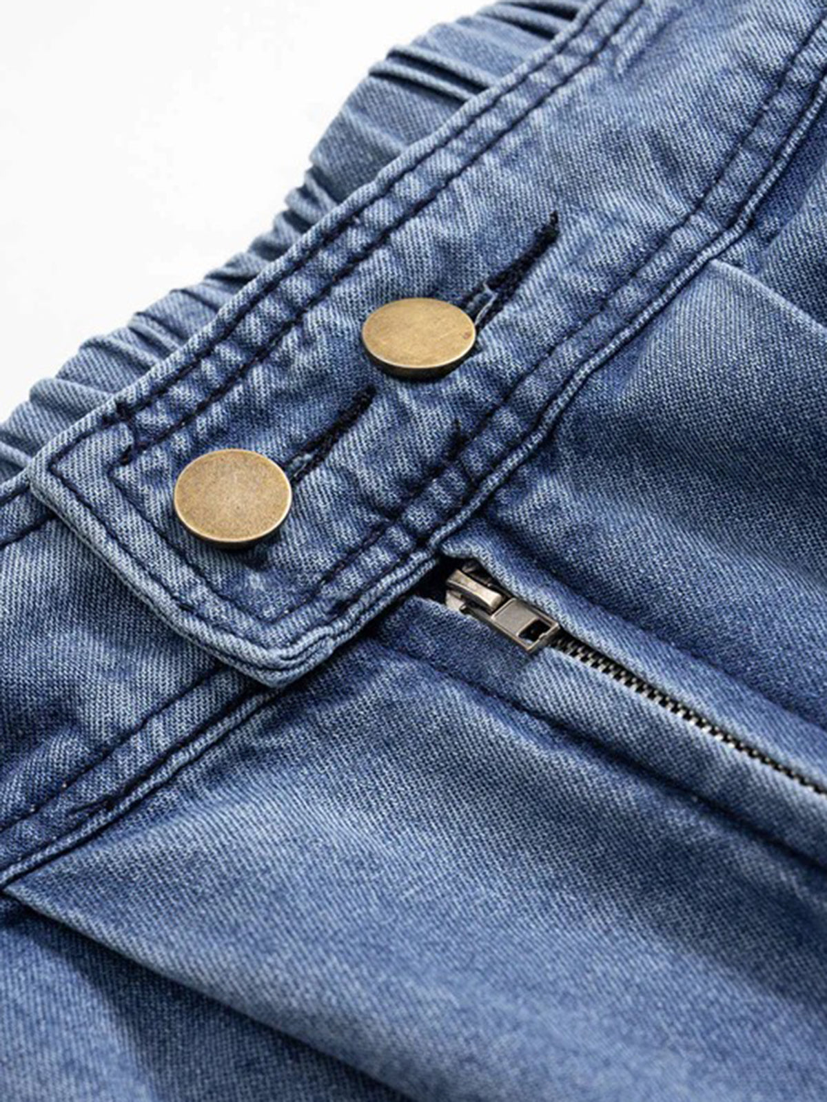High-Waisted Balloon-Leg Denim Pants