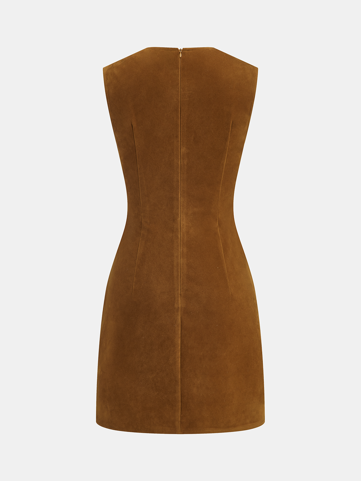 Ärmelloses Mini-Samtkleid mit Kristallverzierungen