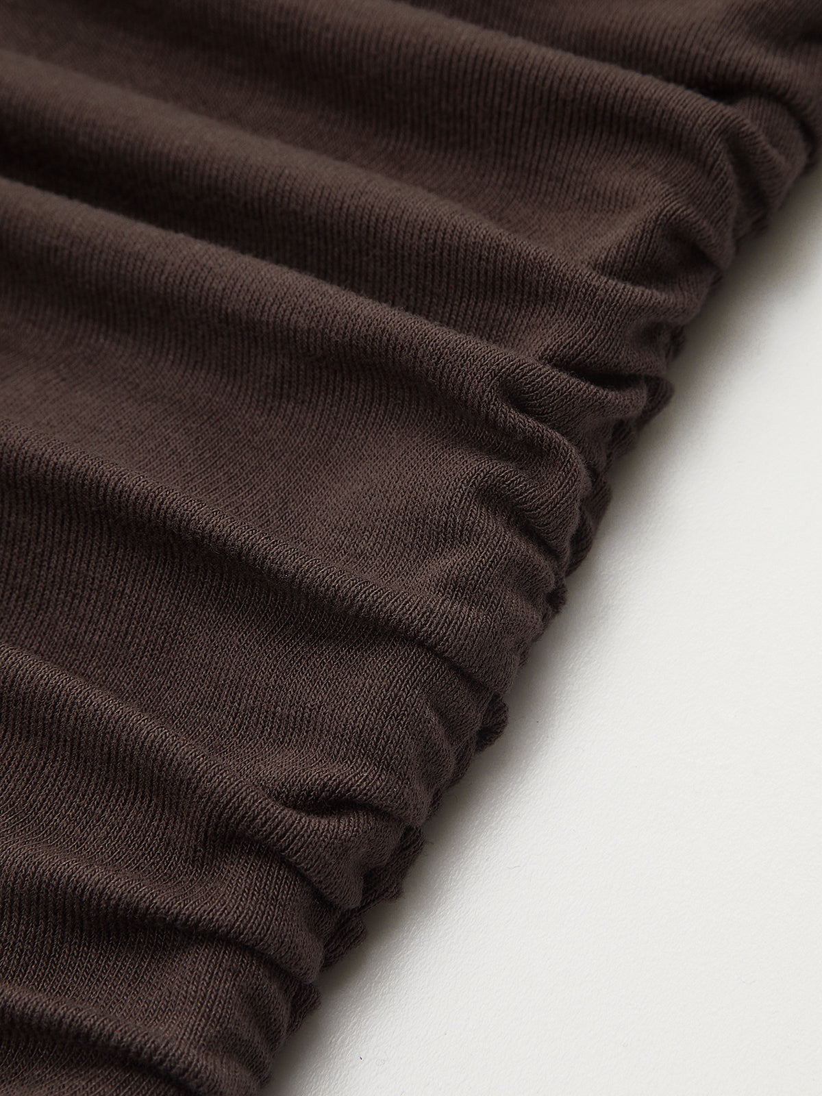 Buckle Detail Ruched Long-Sleeve Mini Dress