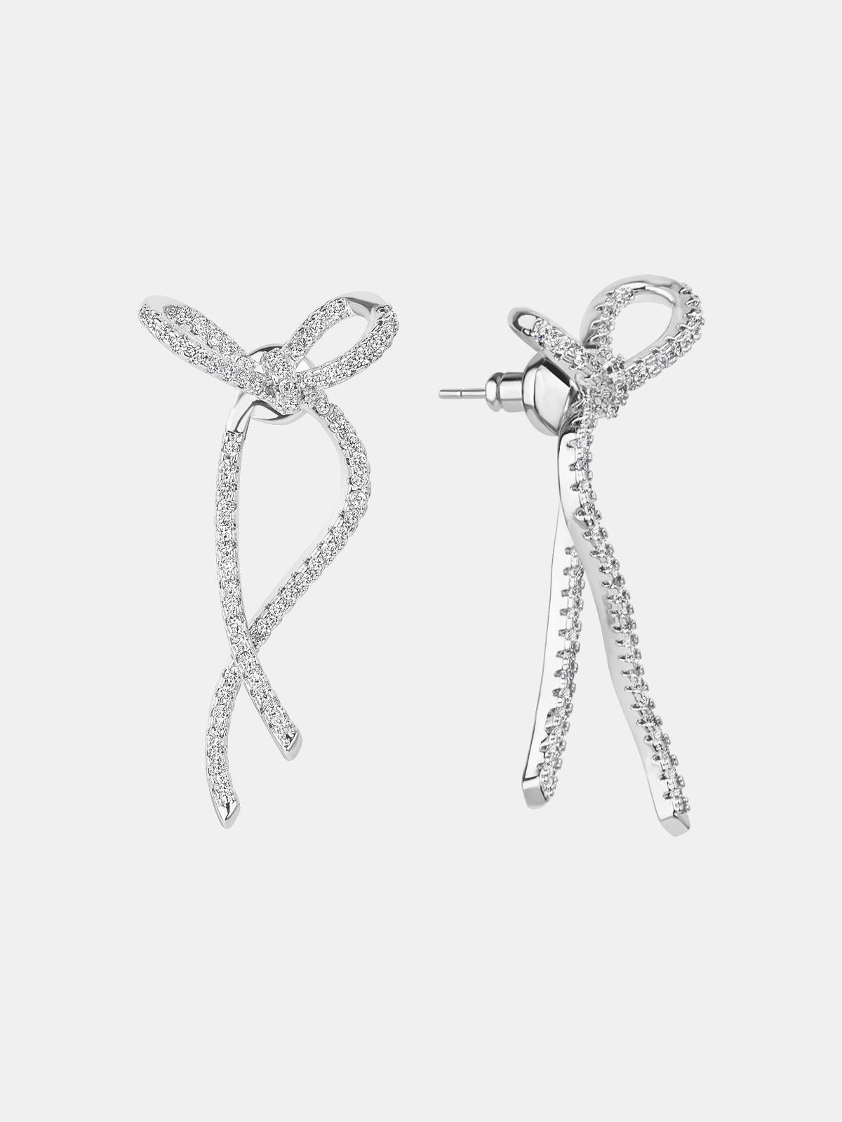 Zircon Bow Earrings