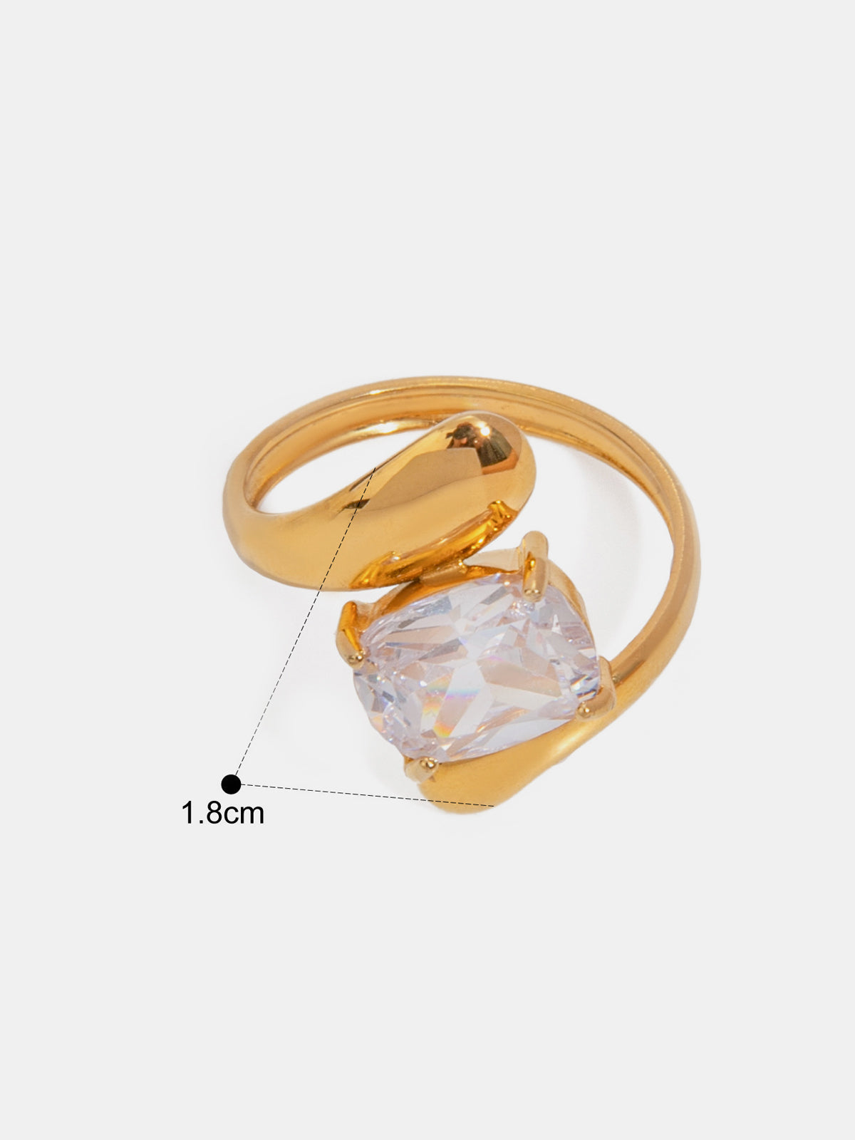 Twisted Zircon Statement Ring