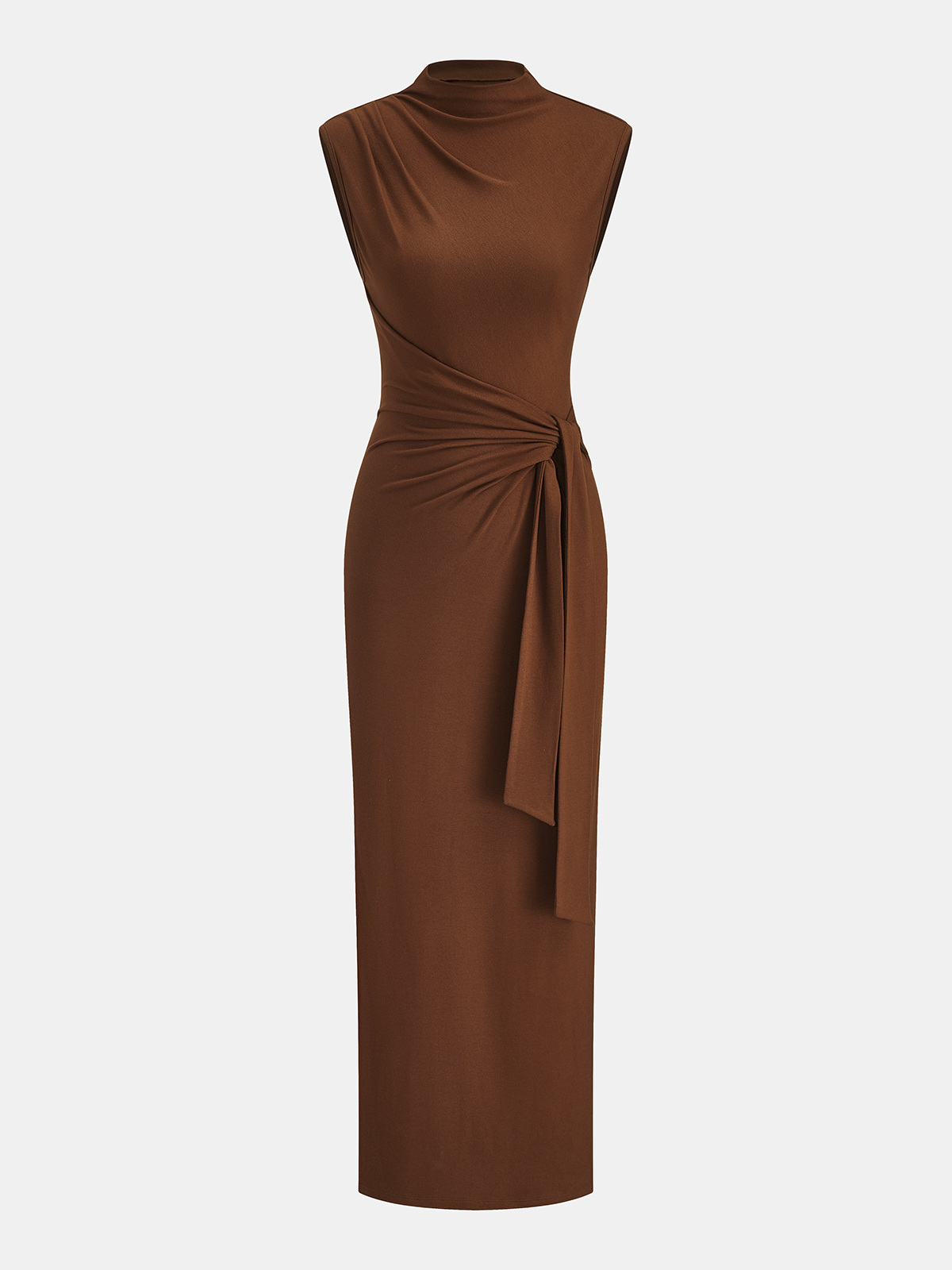 Sleeveless Knot-Waist Maxi Dress