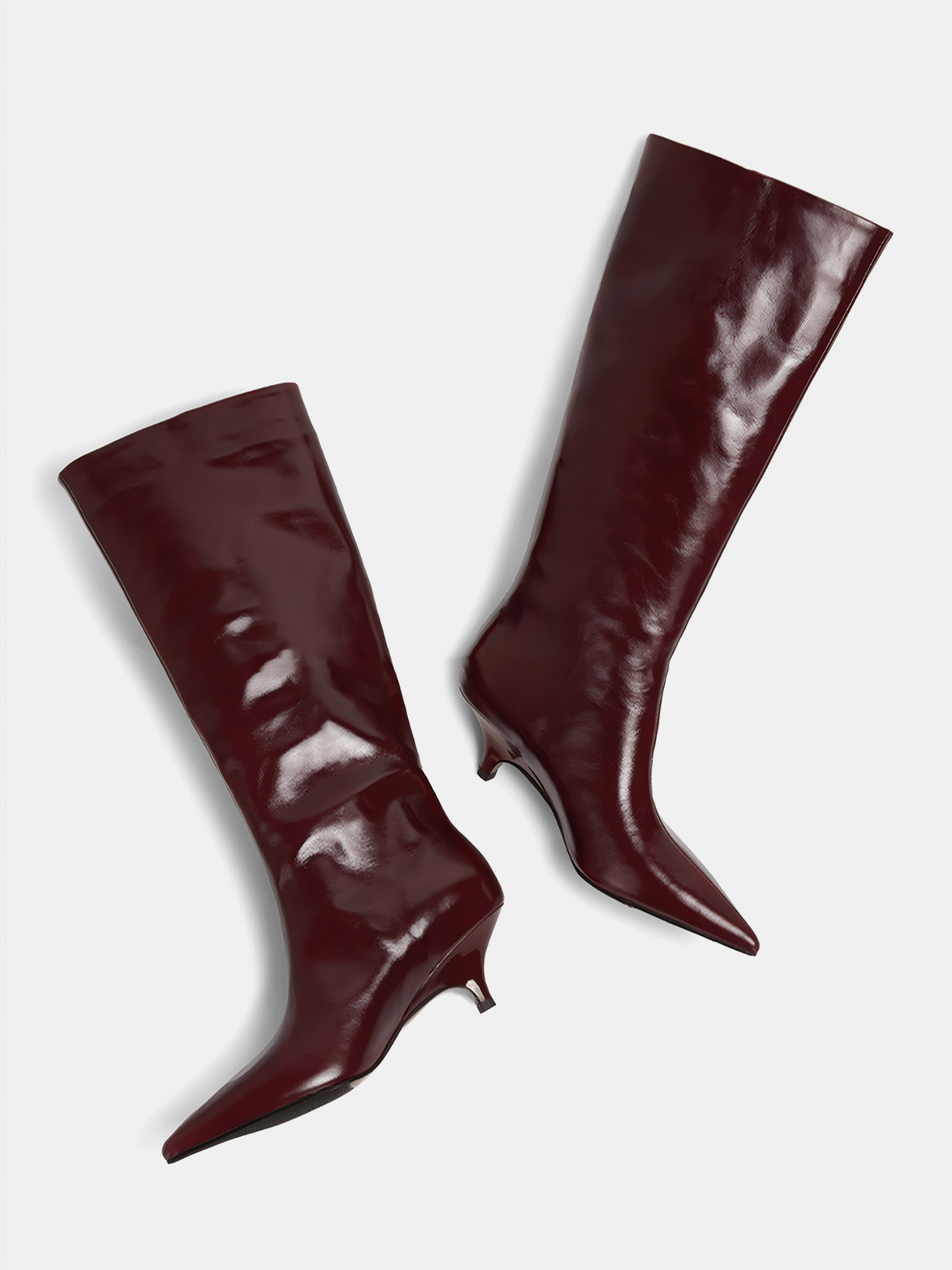 Spitze kniehohe Stiefel