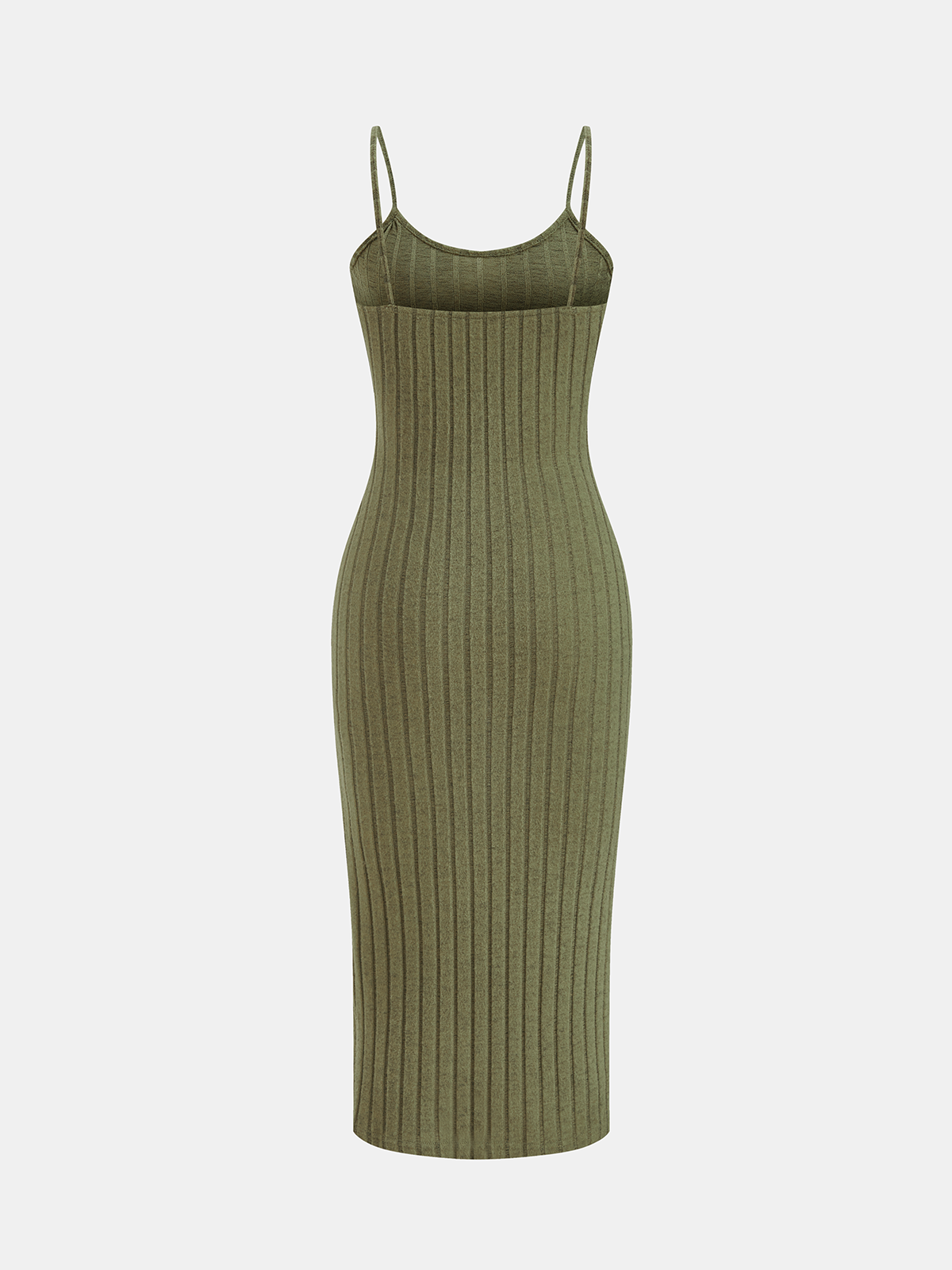 Cardigan & Slit Cami Midi Dress Two-Piece Set