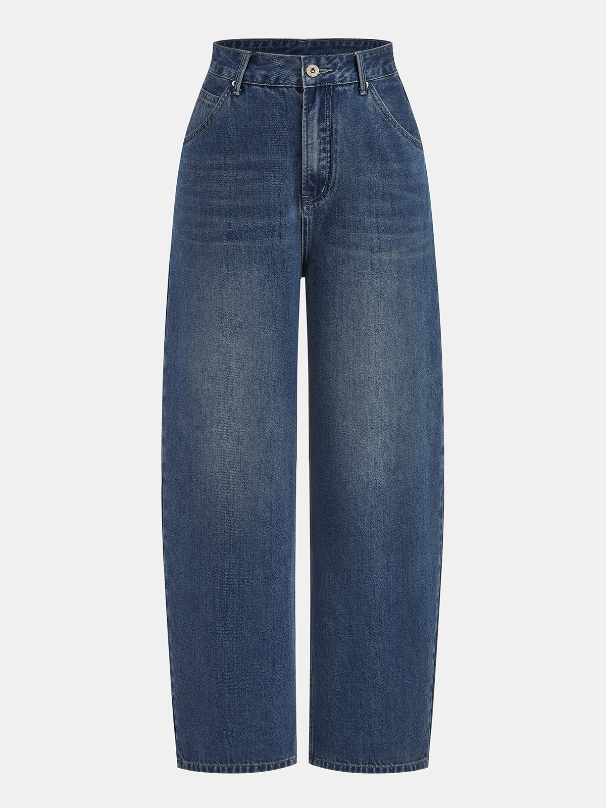 Mid-Waist Curved-Leg Jeans