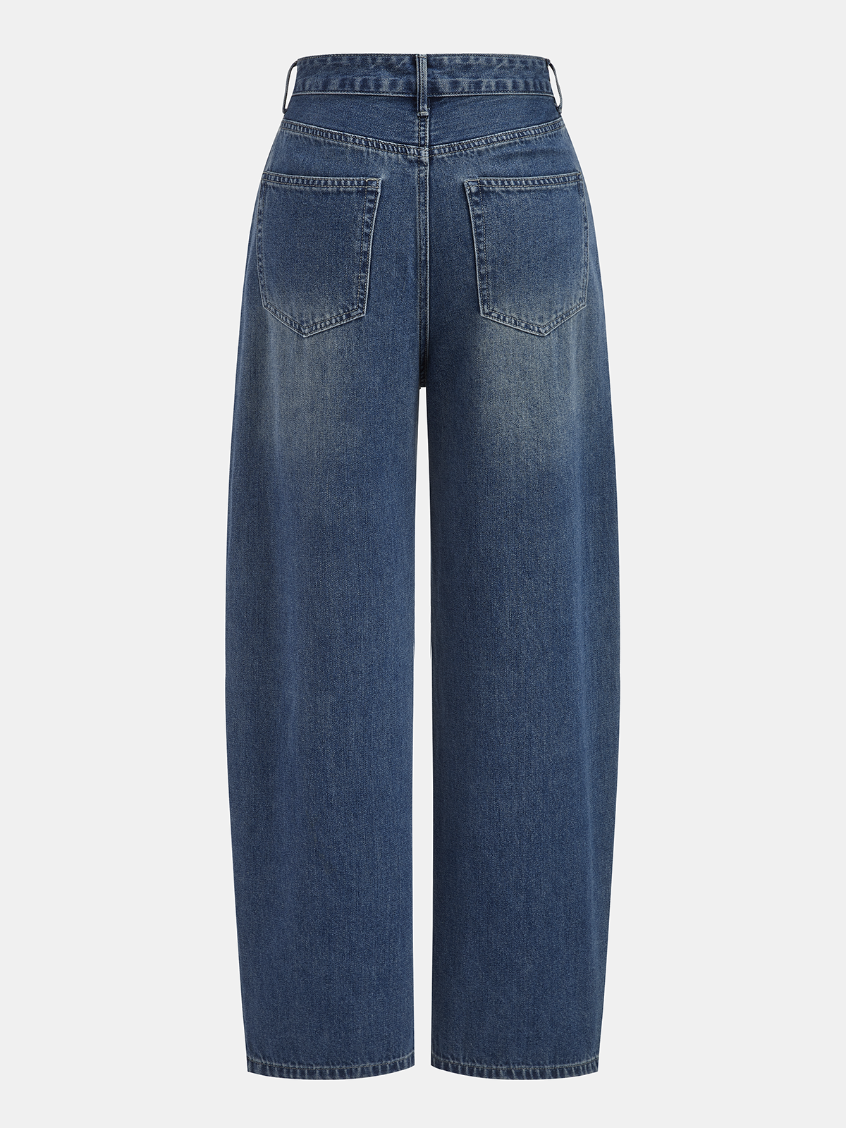Mid-Waist Curved-Leg Jeans