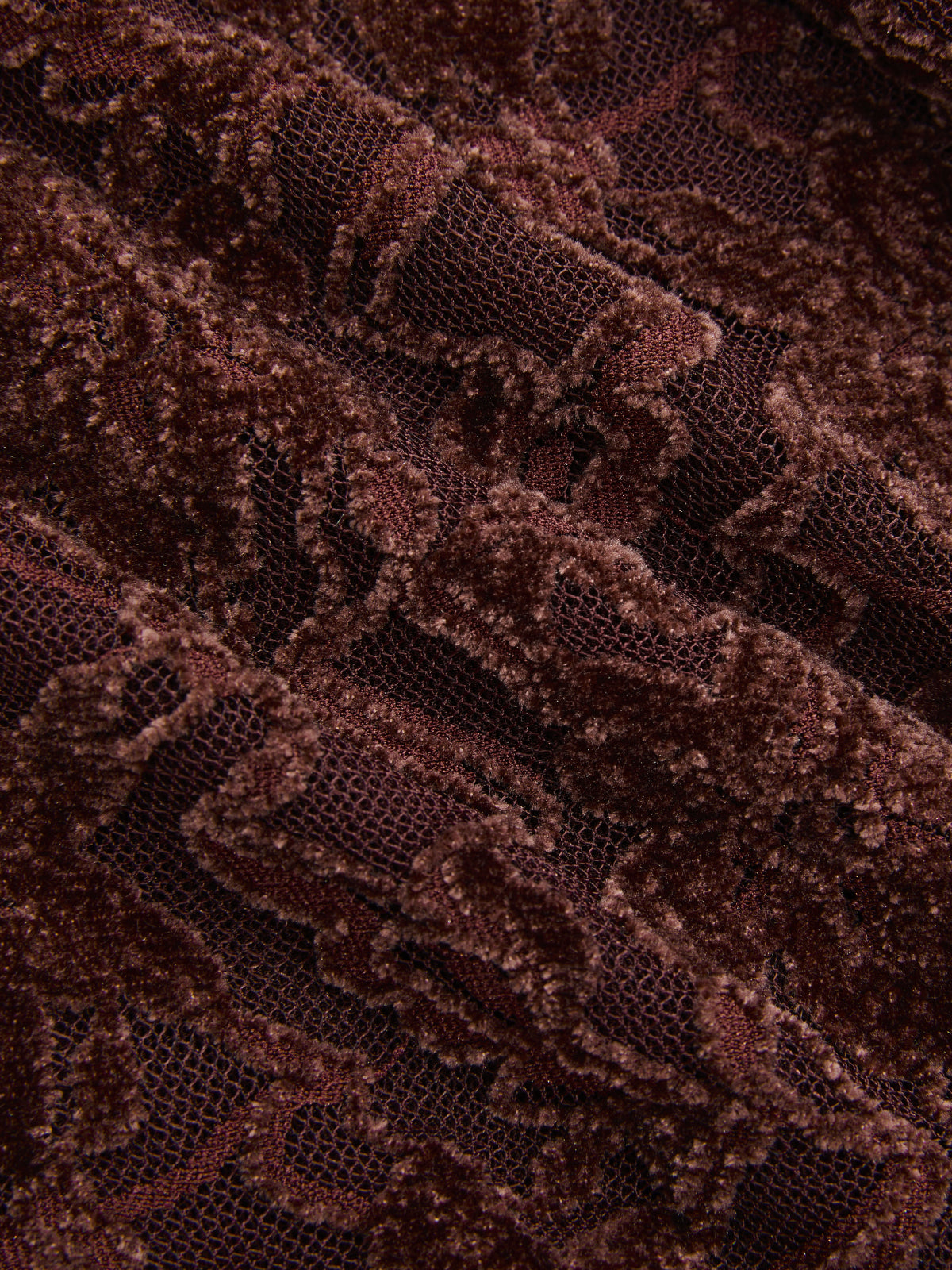 Mini-robe jacquard en dentelle à manches longues