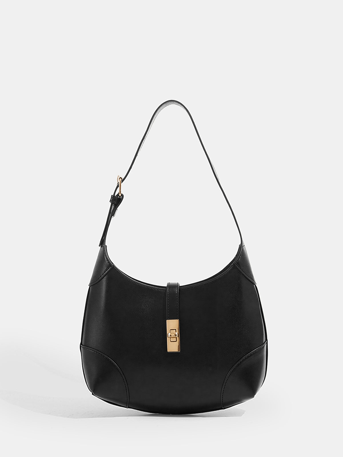 Metal Buckle Hobo Handbag