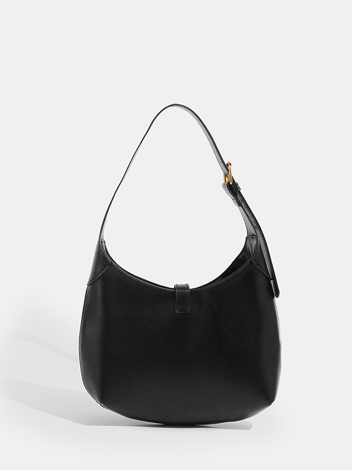 Metal Buckle Hobo Handbag
