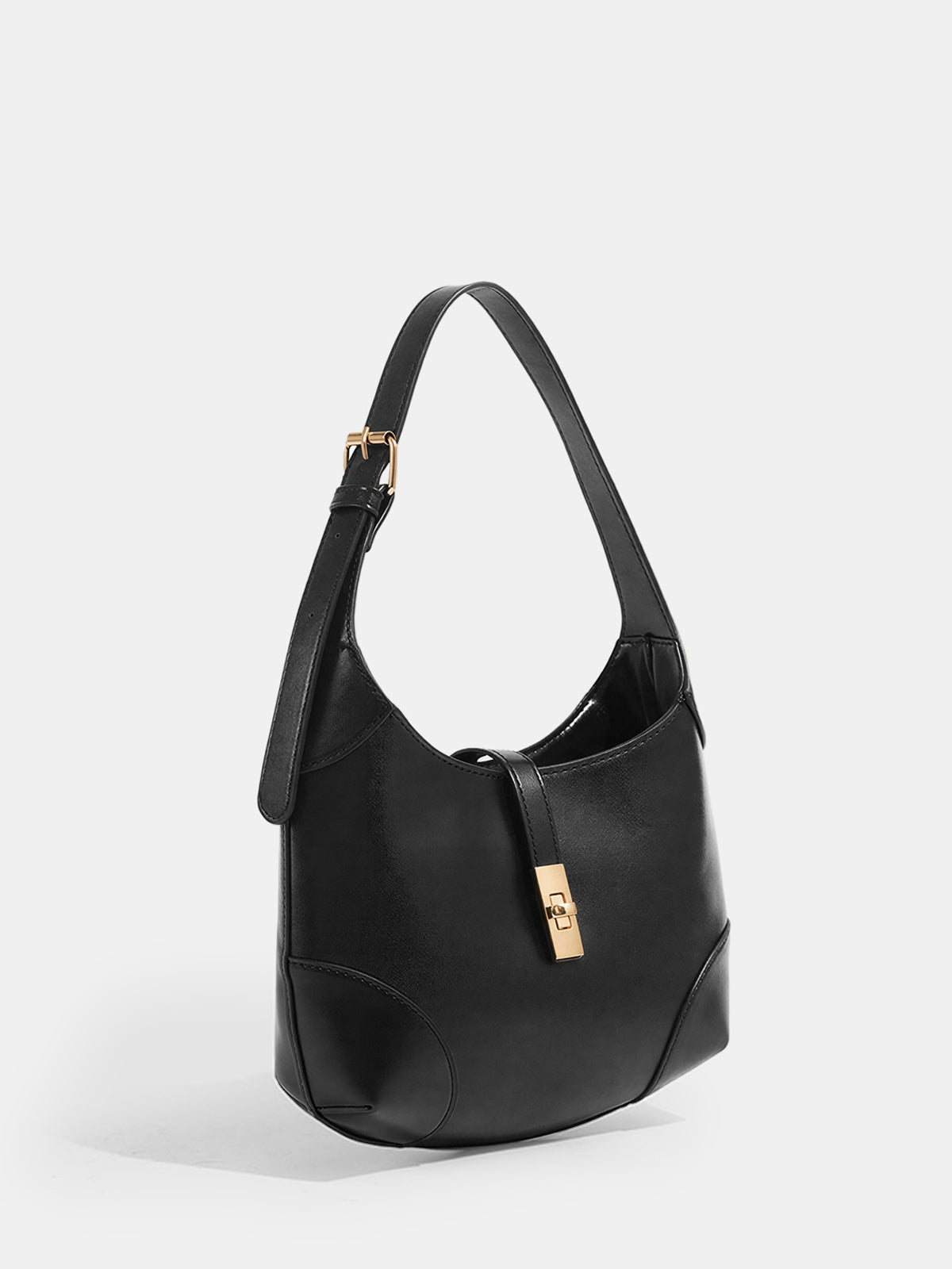 Metal Buckle Hobo Handbag
