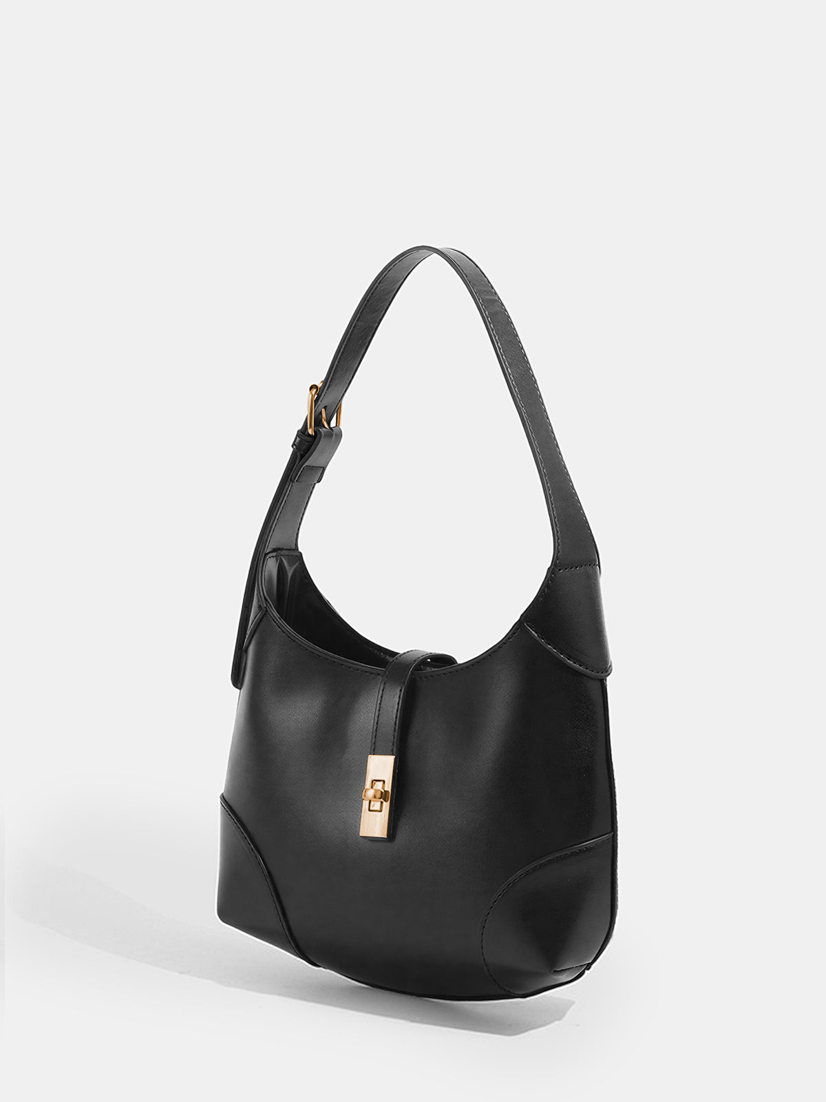 Metal Buckle Hobo Handbag