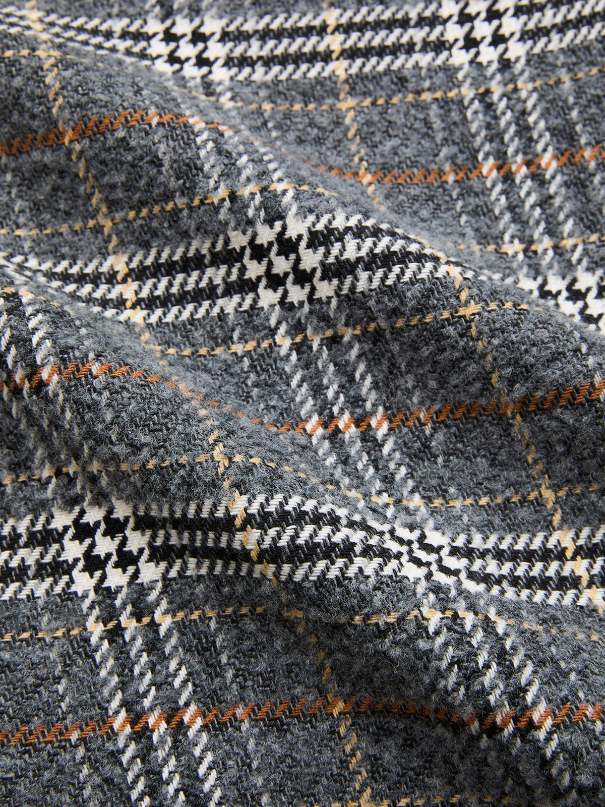 Gürtelrock aus Tweed mit Schottenkaro in Midilänge