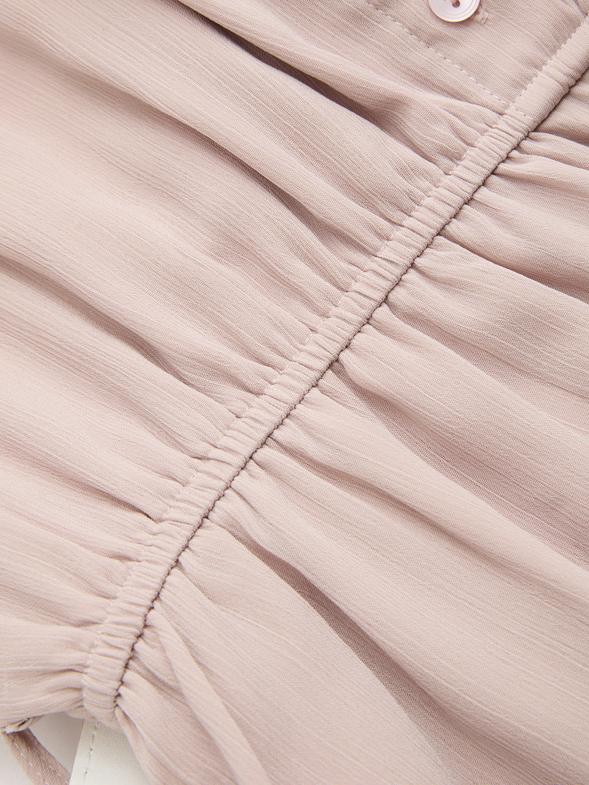 Lantern Sleeve Belted Chiffon Maxi Dress