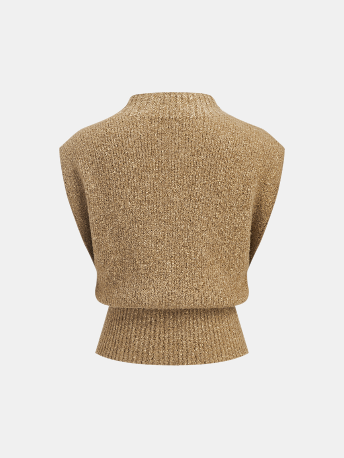 Wool-Blend Mock Neck Sweater Vest