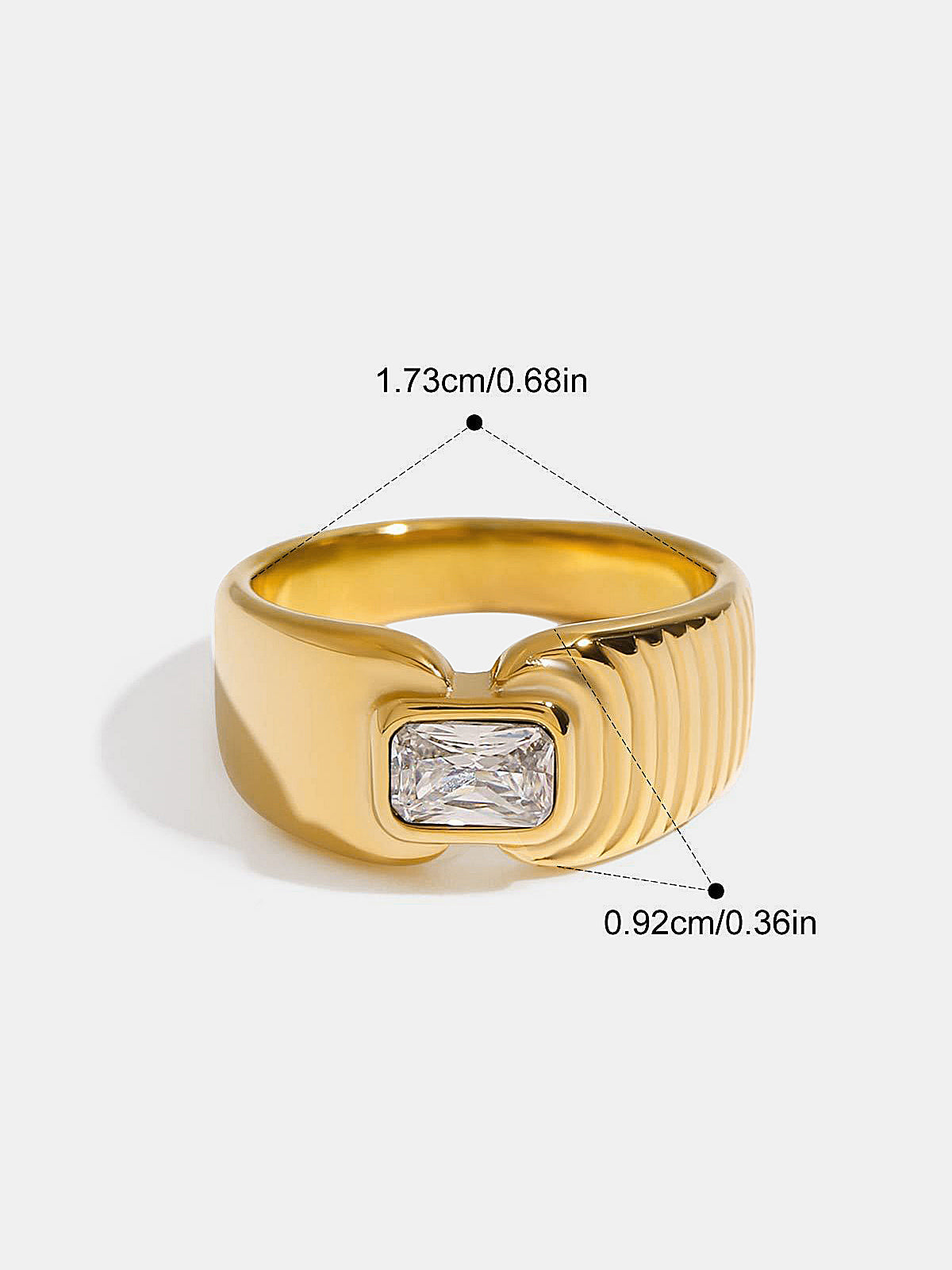 Zircon Stone Accent Band Ring