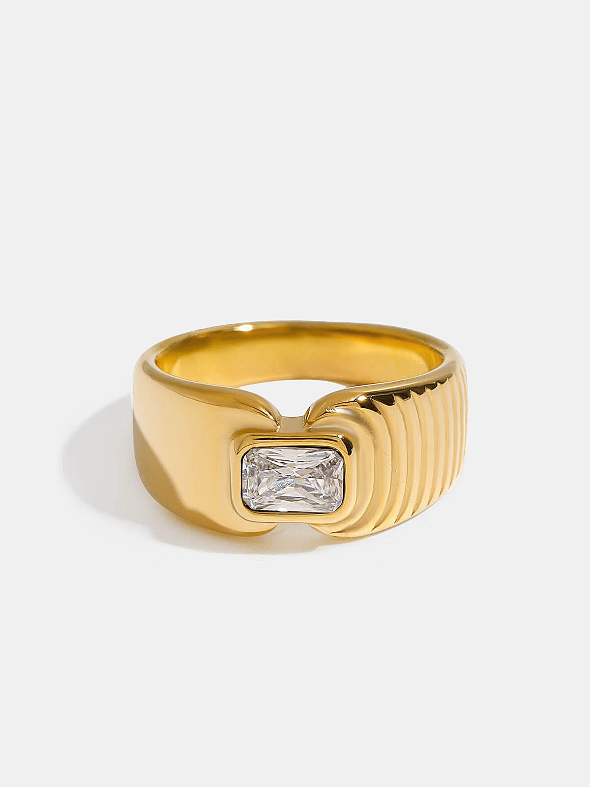 Zircon Stone Accent Band Ring