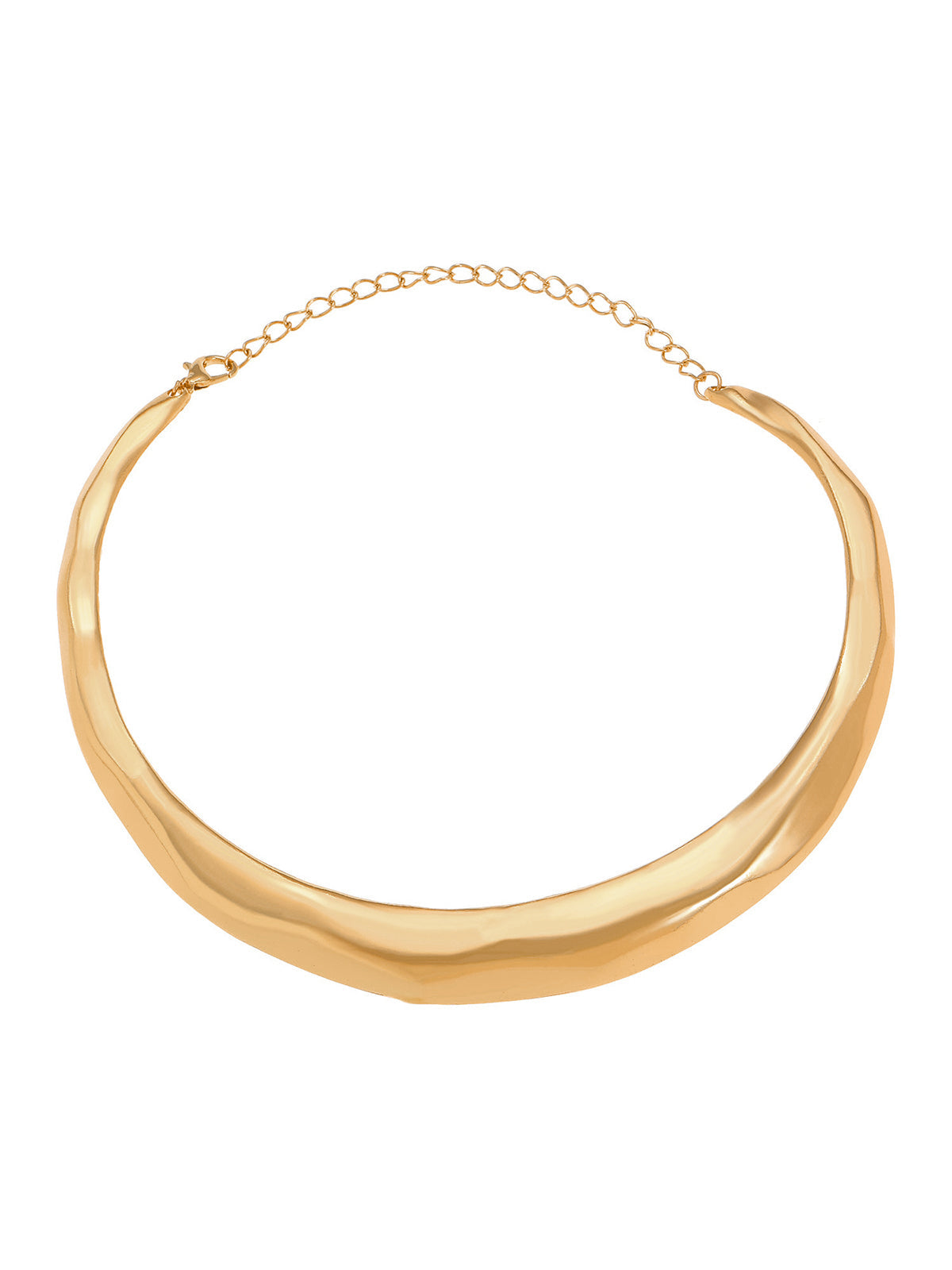 Crinkled Statement Choker Necklace