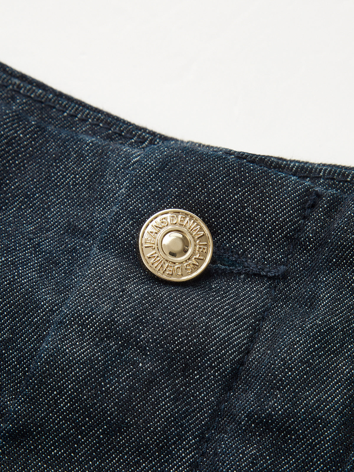 Jean large taille haute à surpiqûres contrastantes