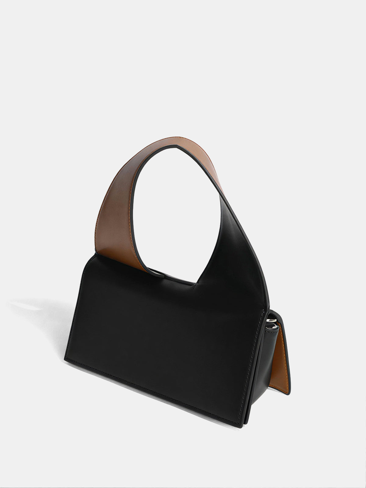 Color-Block Geometric Top-Handle Bag