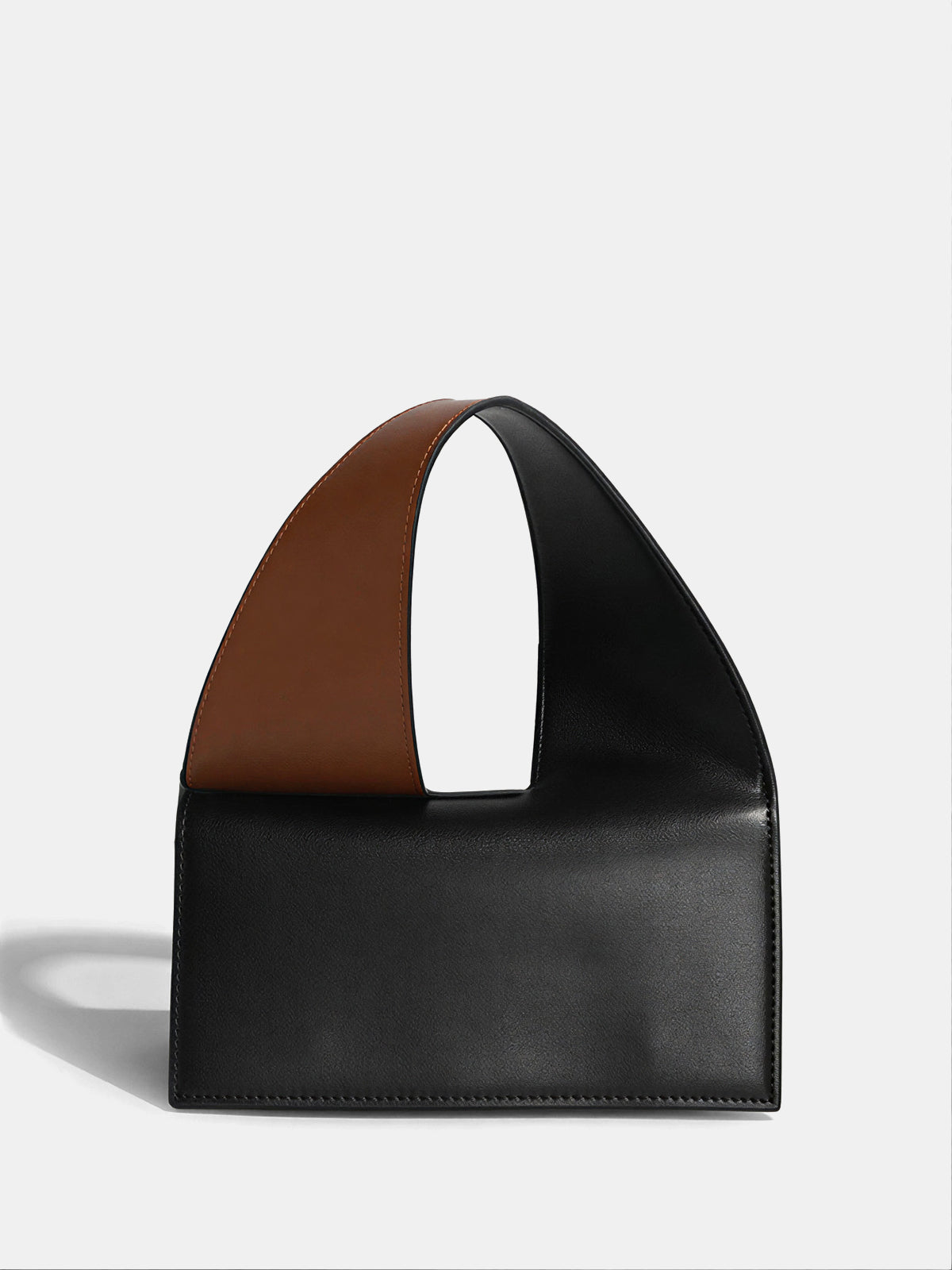 Color-Block Geometric Top-Handle Bag