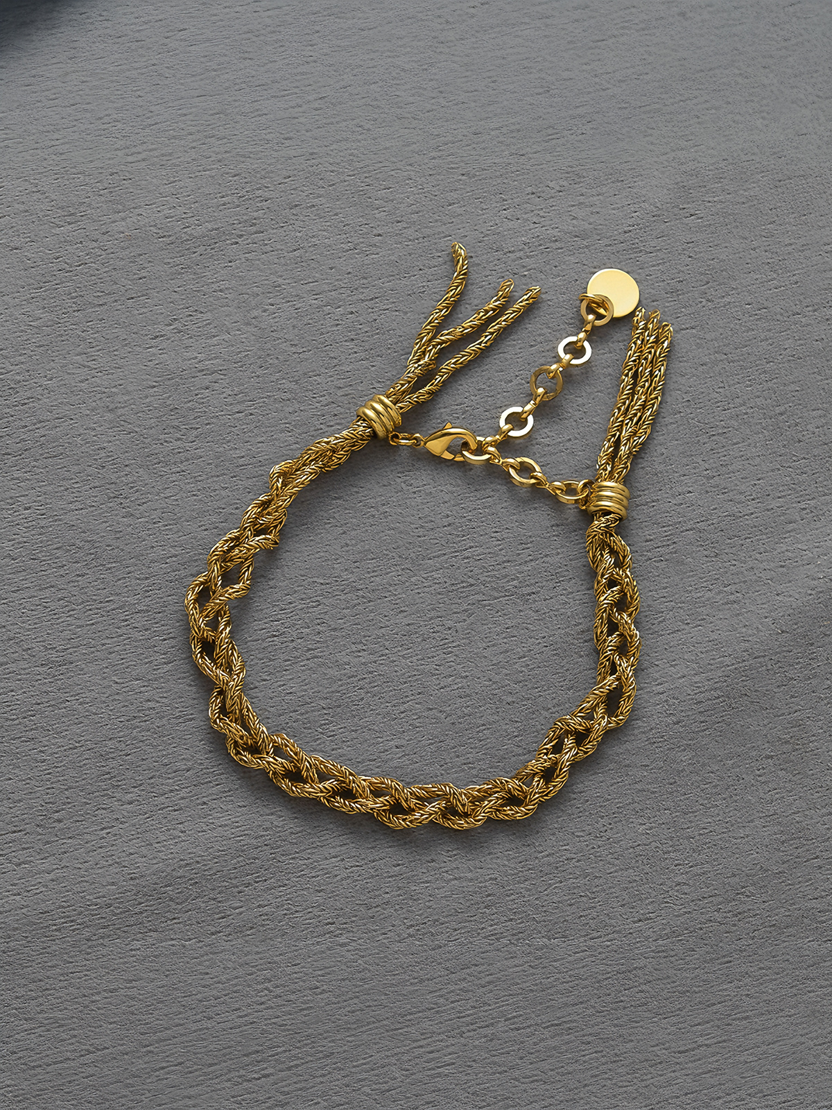 Gold-Tone Braided Chain Bracelet