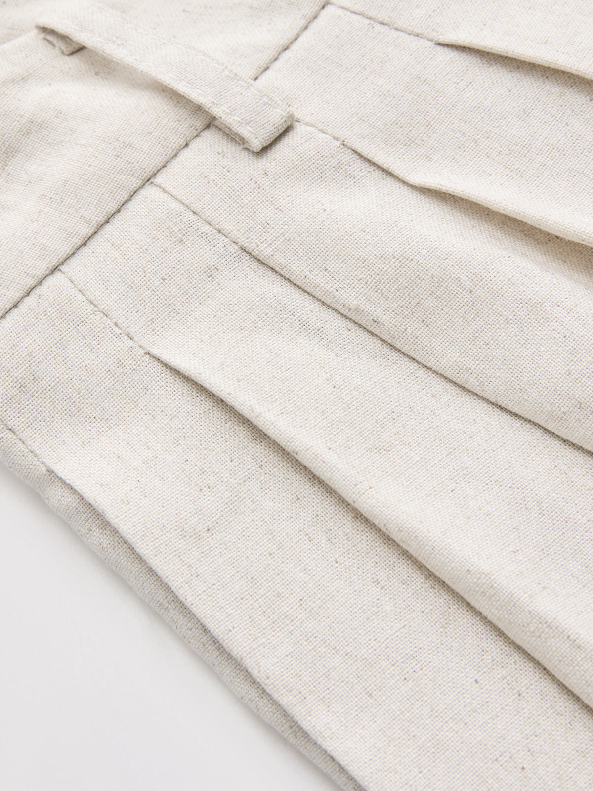 Linen-Blend Pleated Balloon Pants