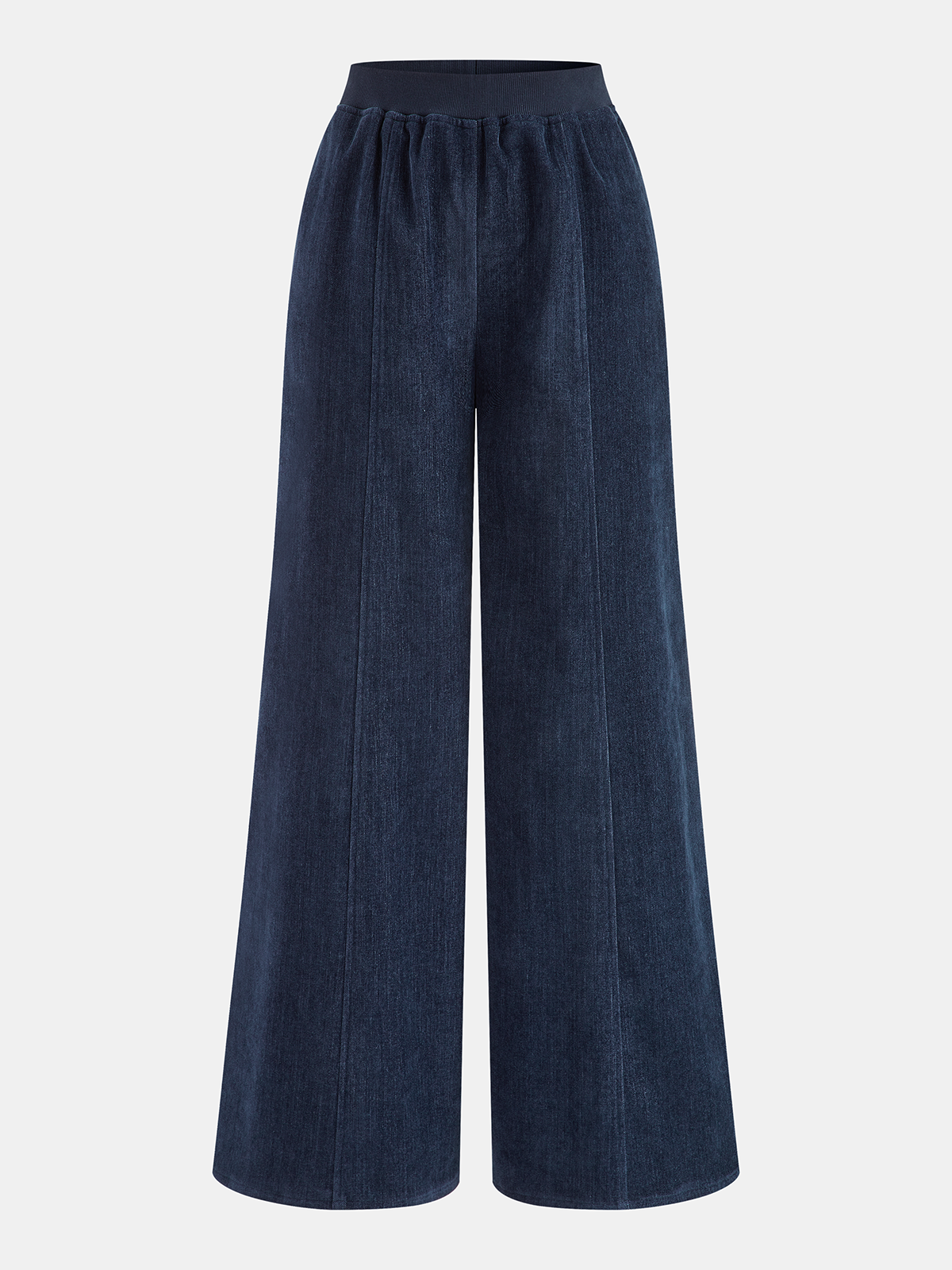 Velvet Zip-Up Jacket & Wide-Leg Pants Set