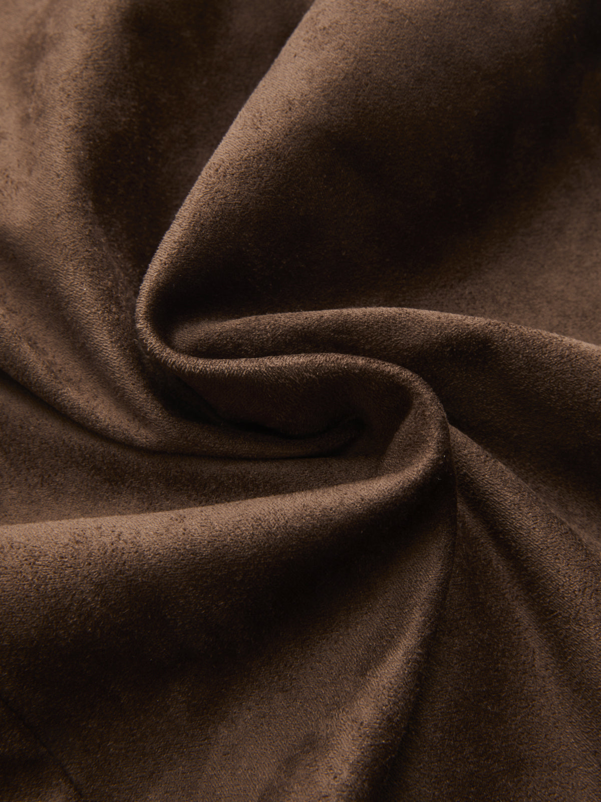 Button Detail Suede Effect Midi Skirt
