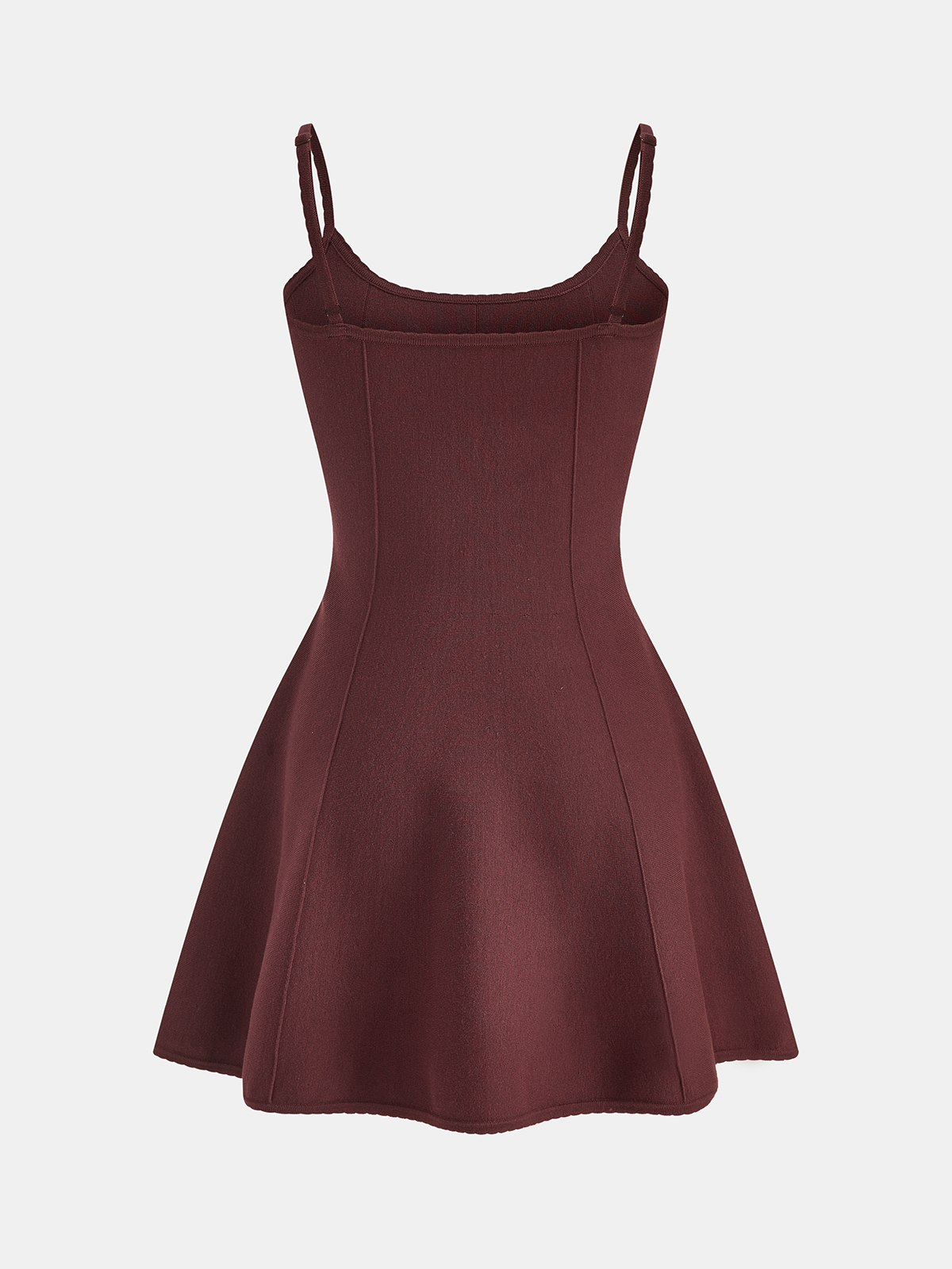 Mini-robe camisole en tricot à ourlet parapluie