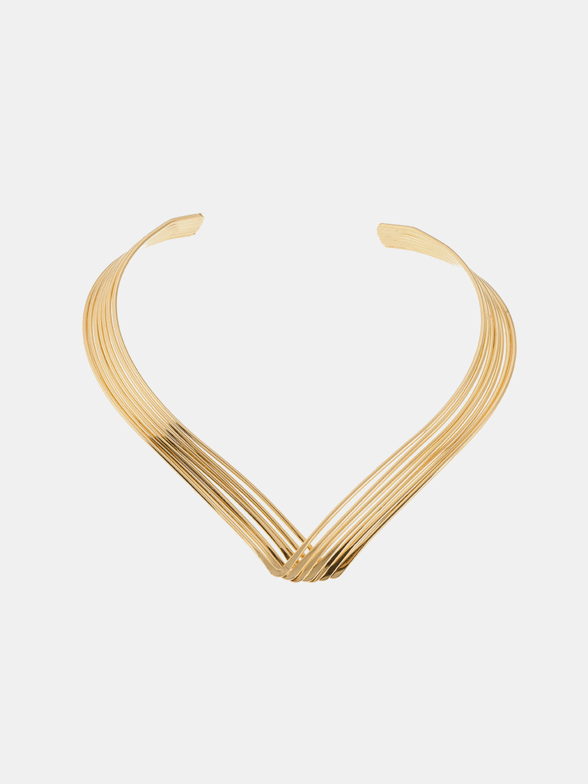 Collier ras-de-cou multibrins en V