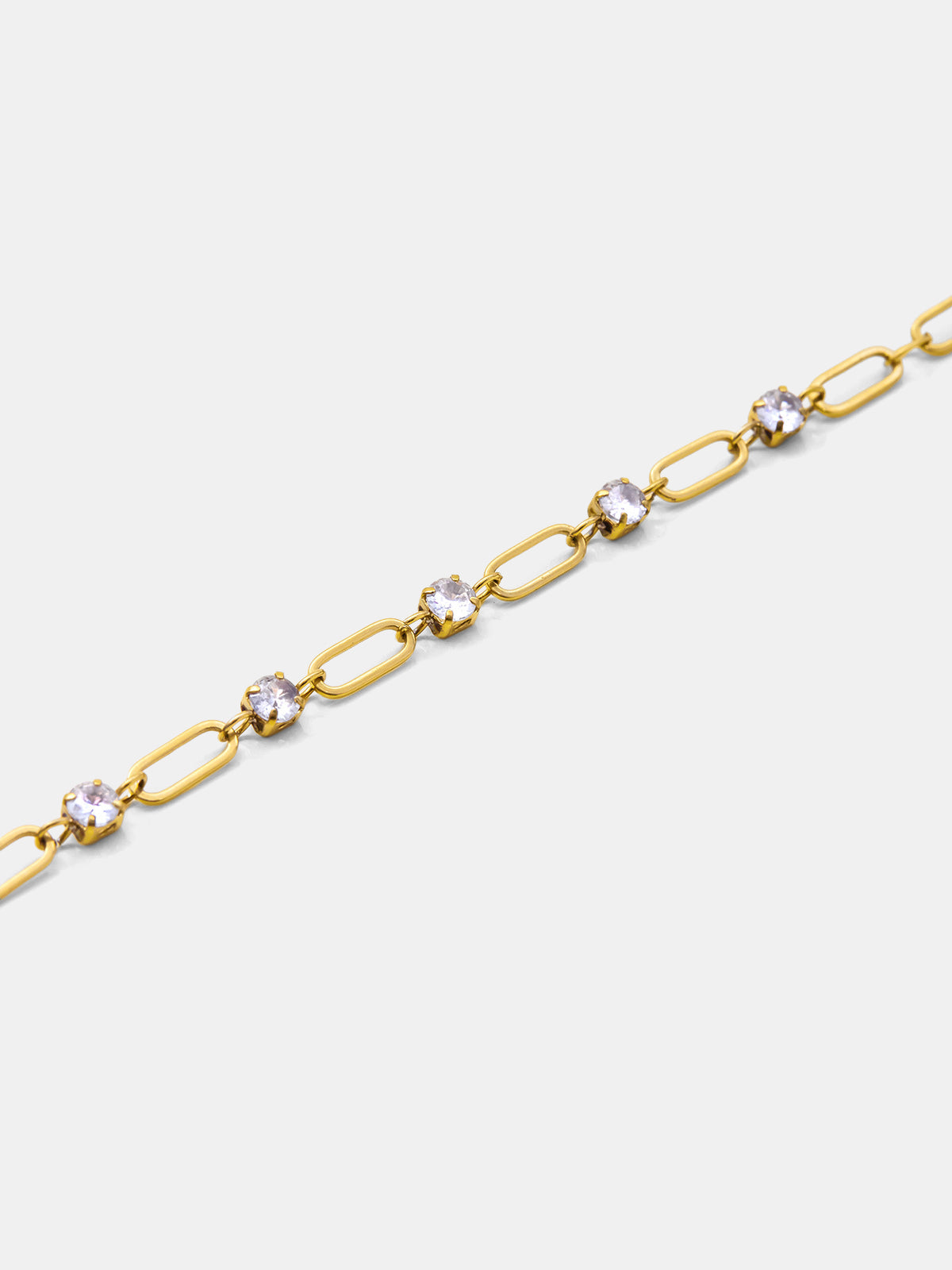 Zircon Accent Link Bracelet