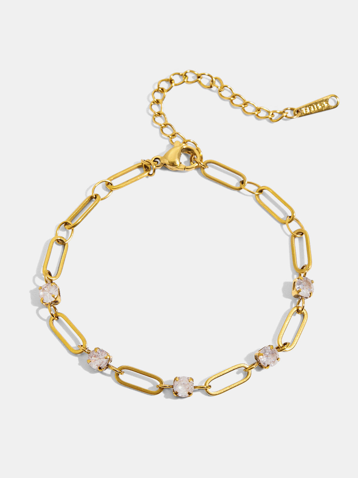 Zircon Accent Link Bracelet