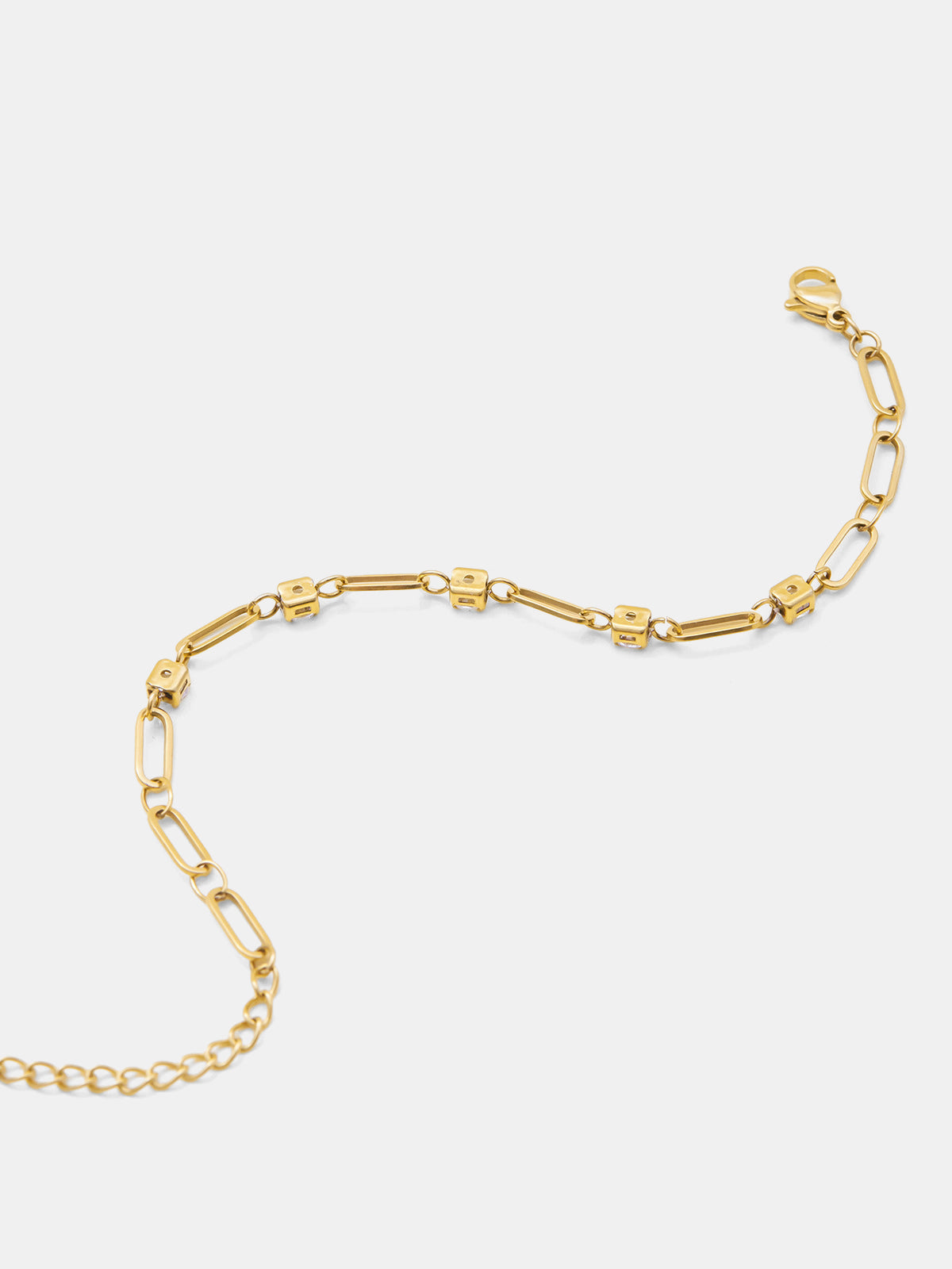 Zircon Accent Link Bracelet
