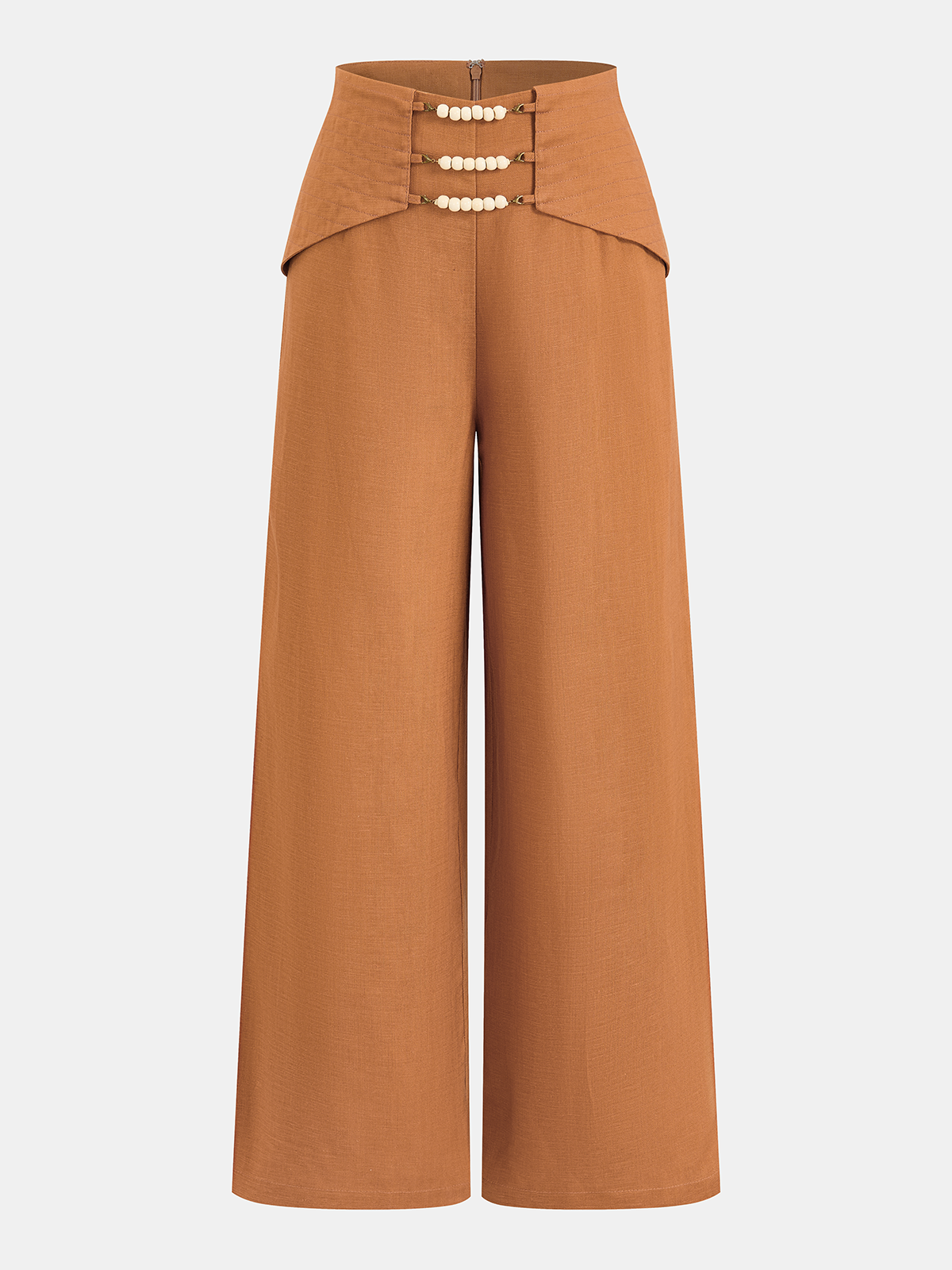 Pantalon large en Tencel à détails perlés