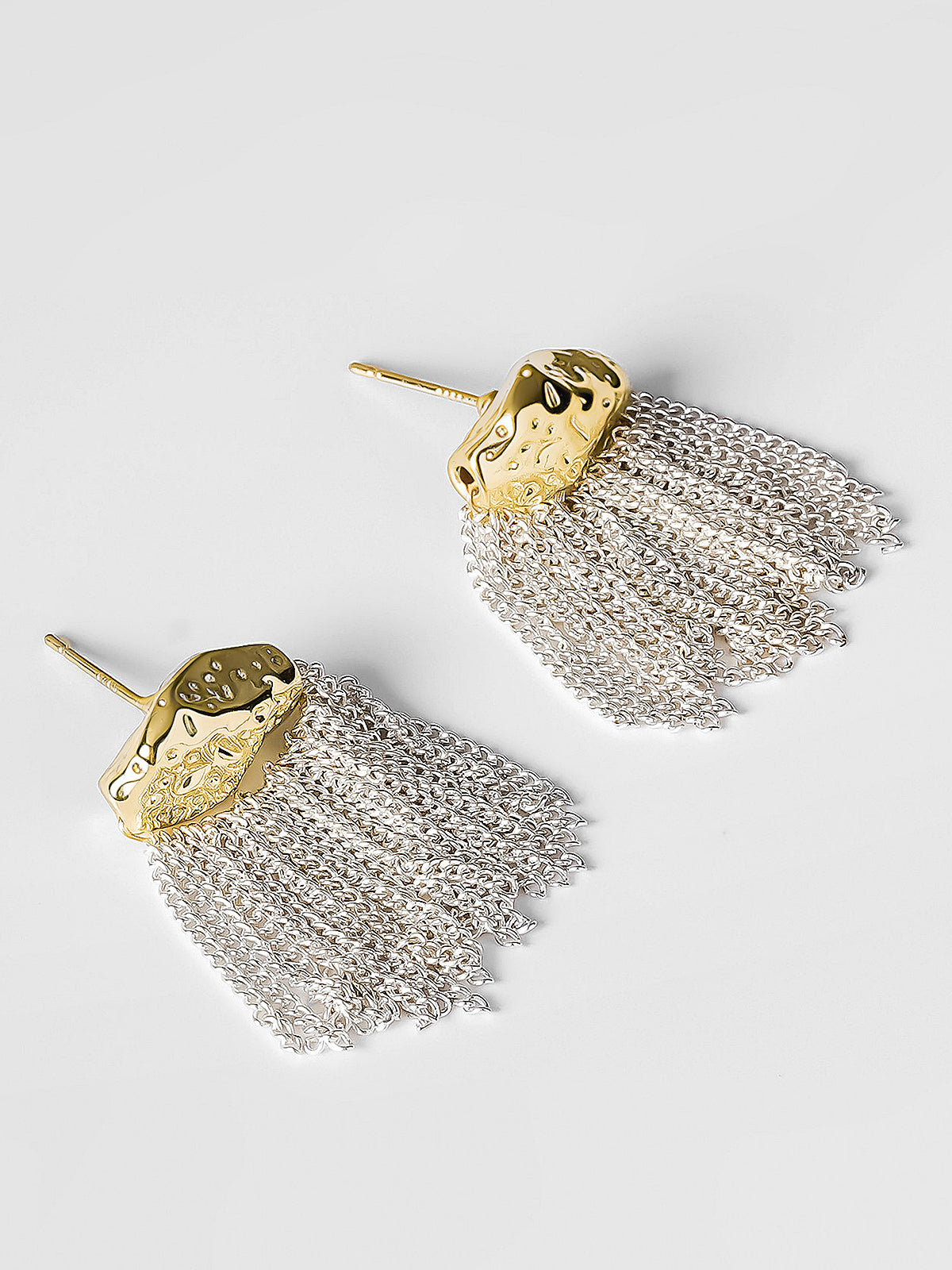 Boucles d'oreilles pendantes à pampilles texturées