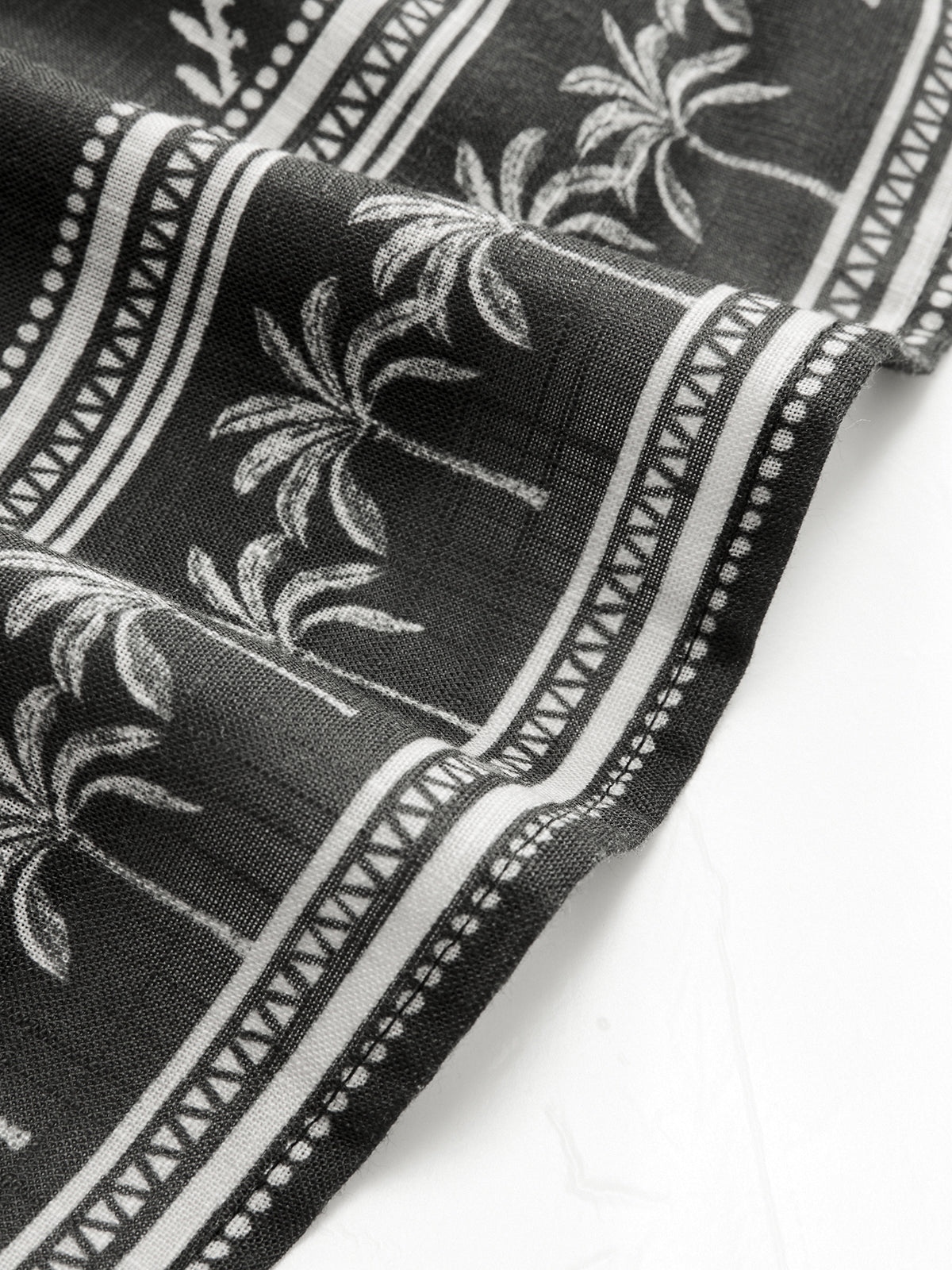 Ärmelloses Mini-Kleid mit Palmenmuster