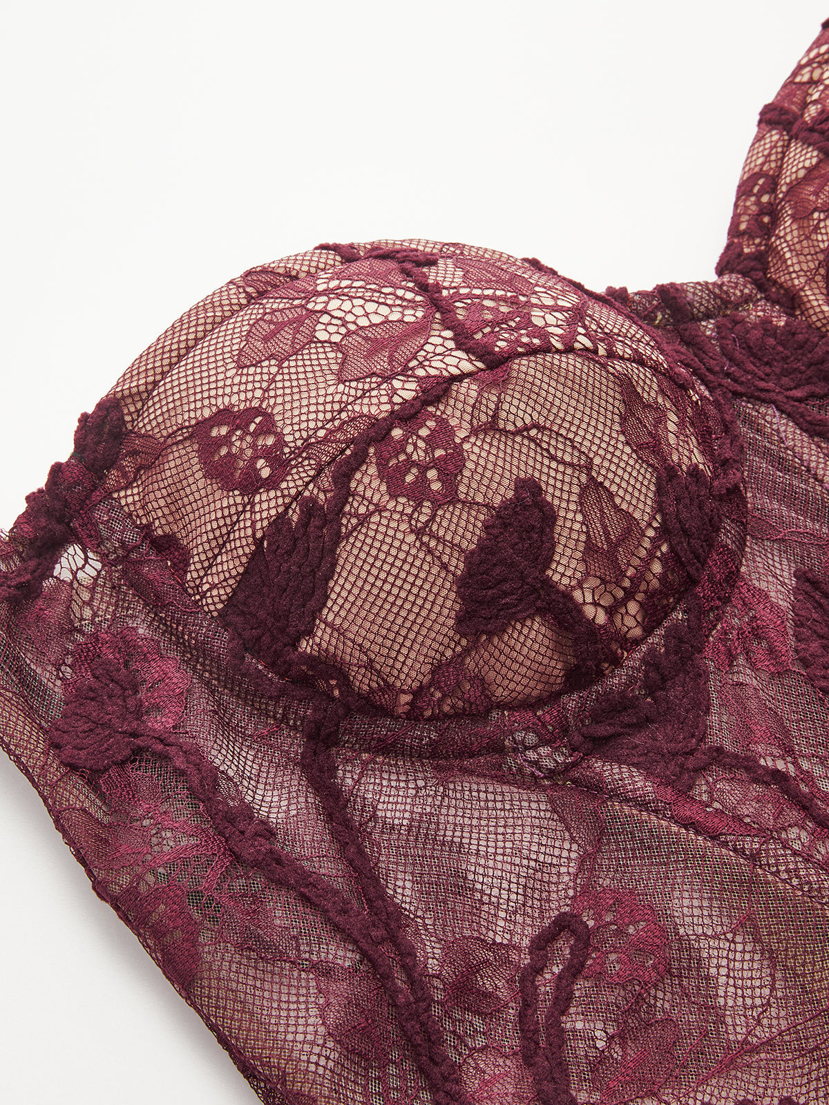 Floral Lace Strapless Corset Top