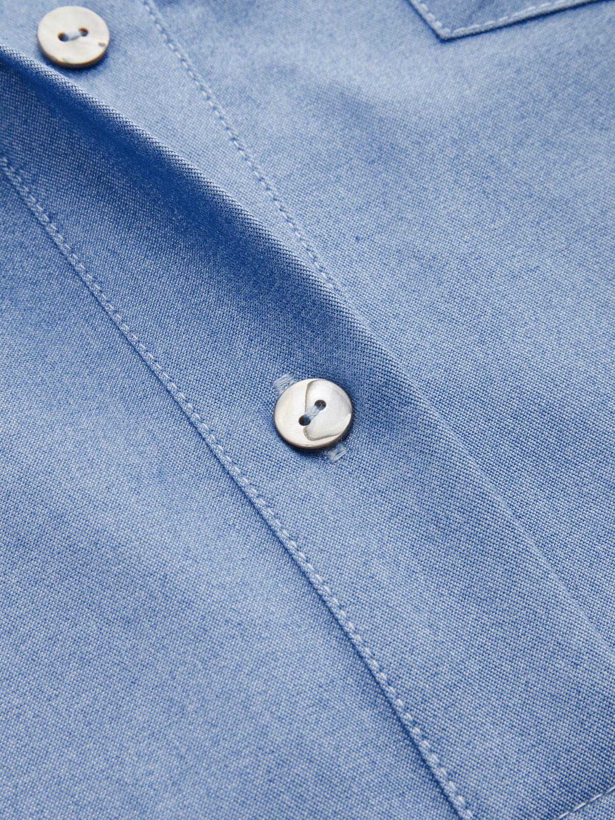 Denim Ruffle Hem Shirt Dress