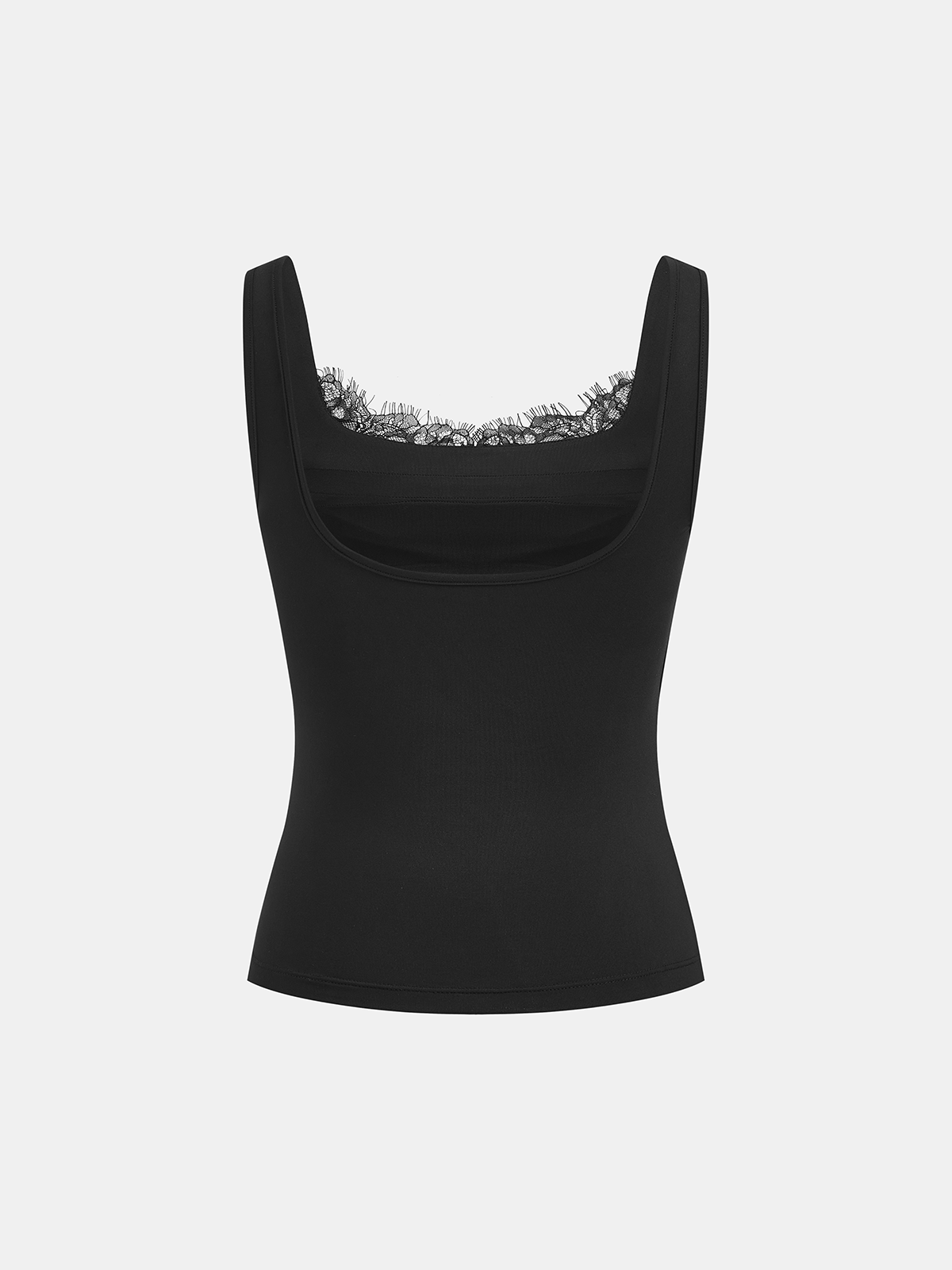 Lace Trim Square-Neck Tank Top