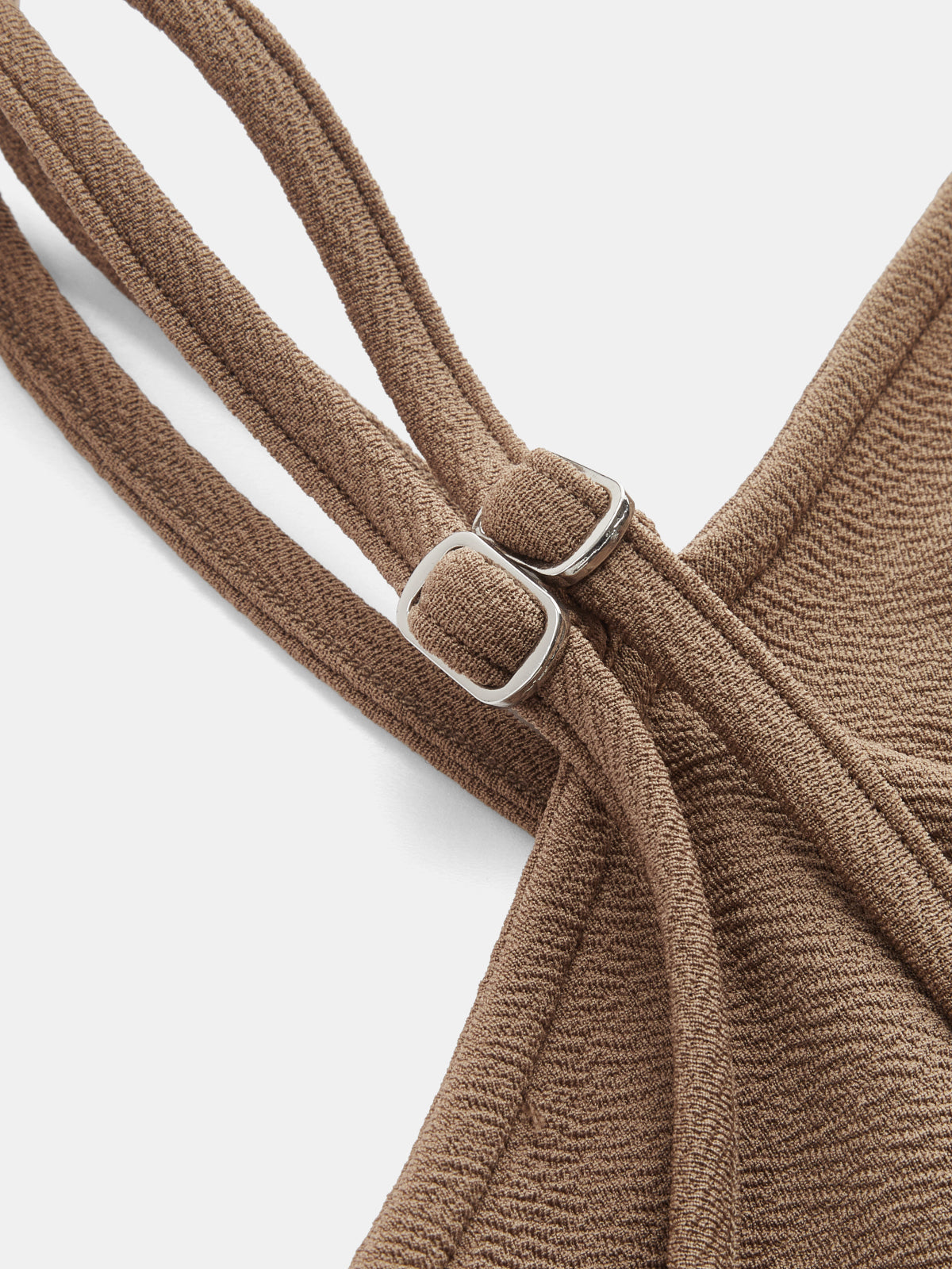 One-Shoulder Ruched Textured Top