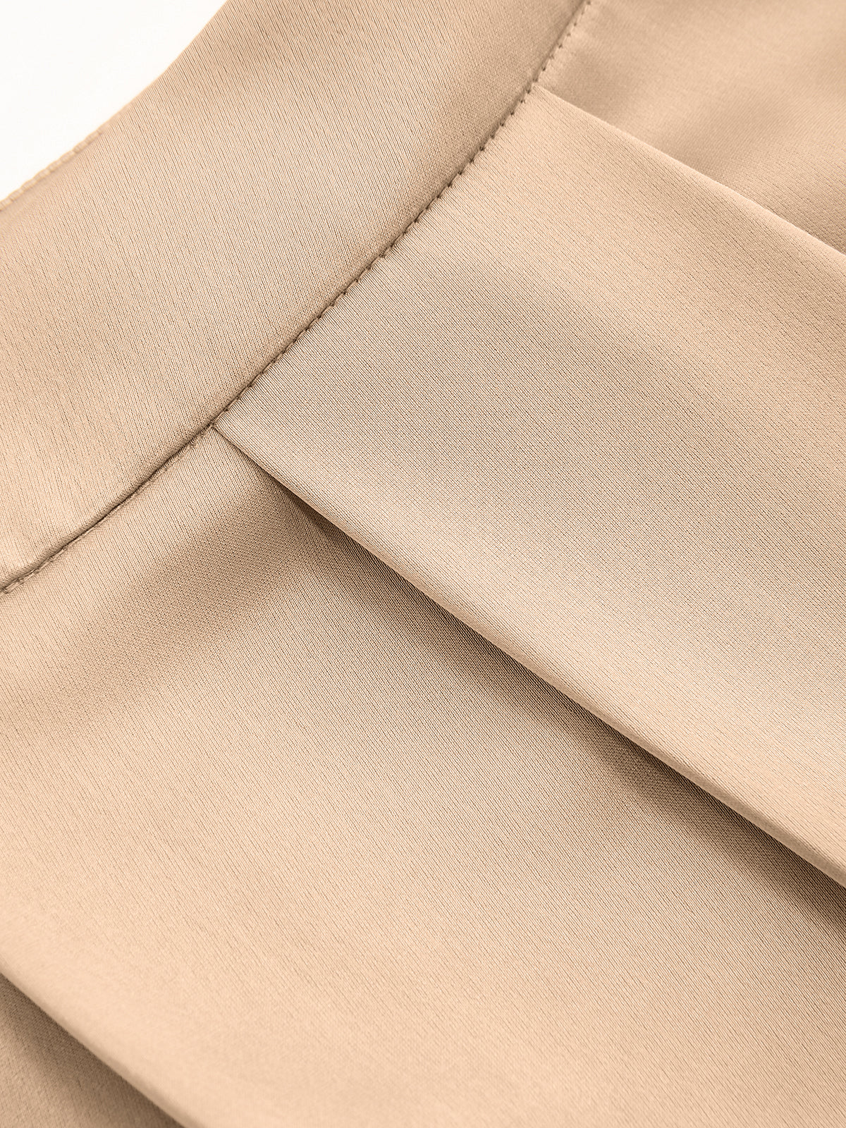 Mid-Waist Satin Plissée Ballonhose