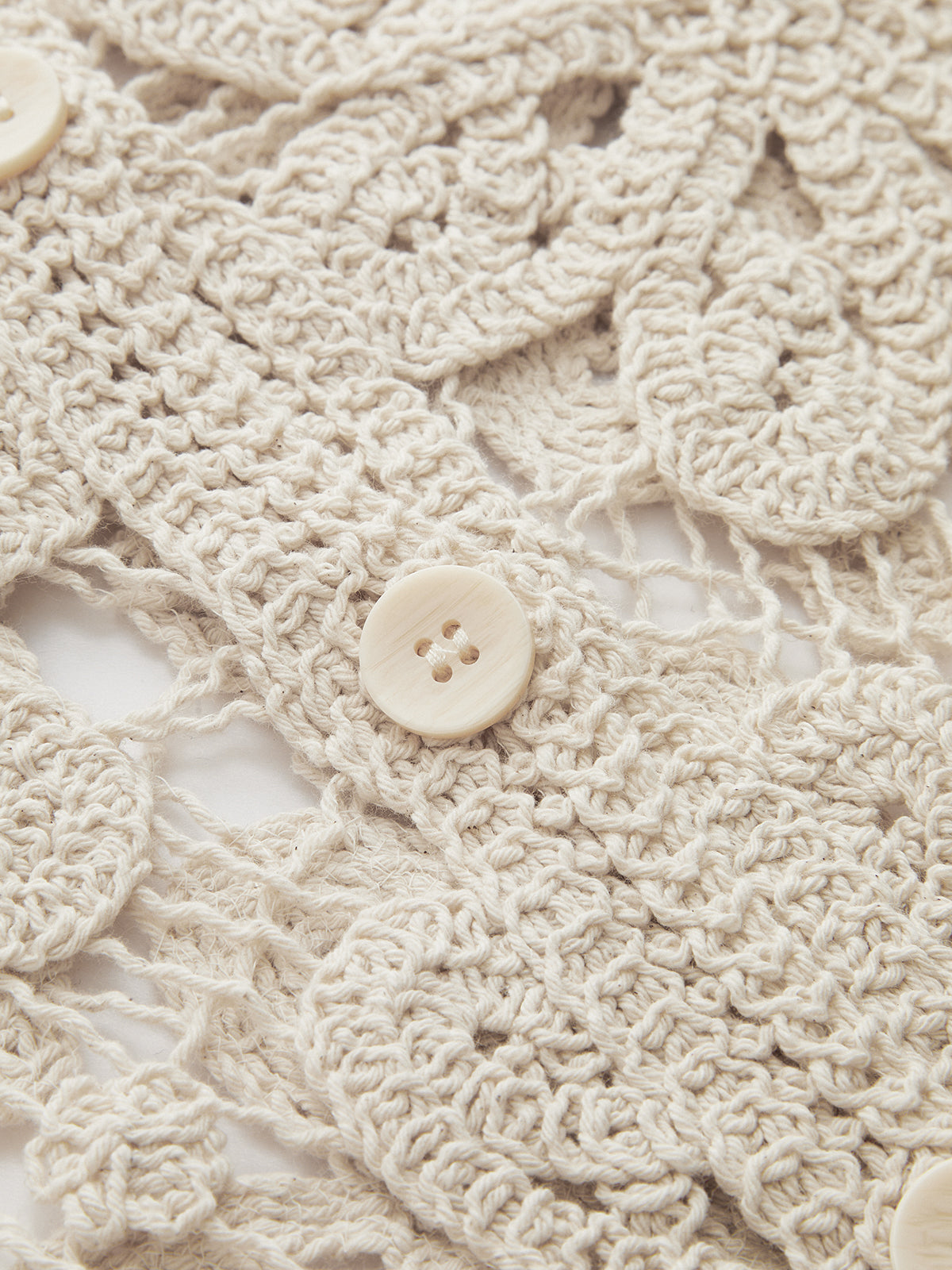 Cropped Floral Crochet Cardigan
