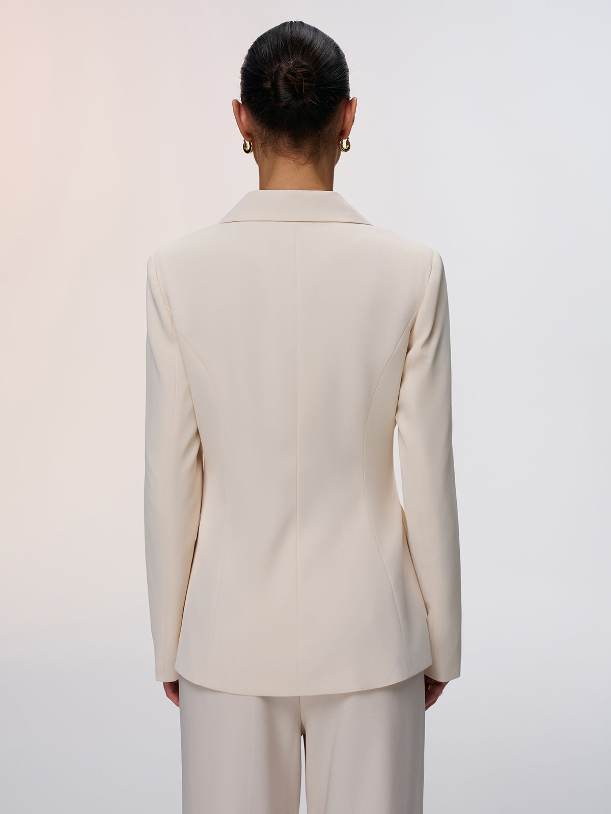 Metal Buckle Wrap-Front Blazer