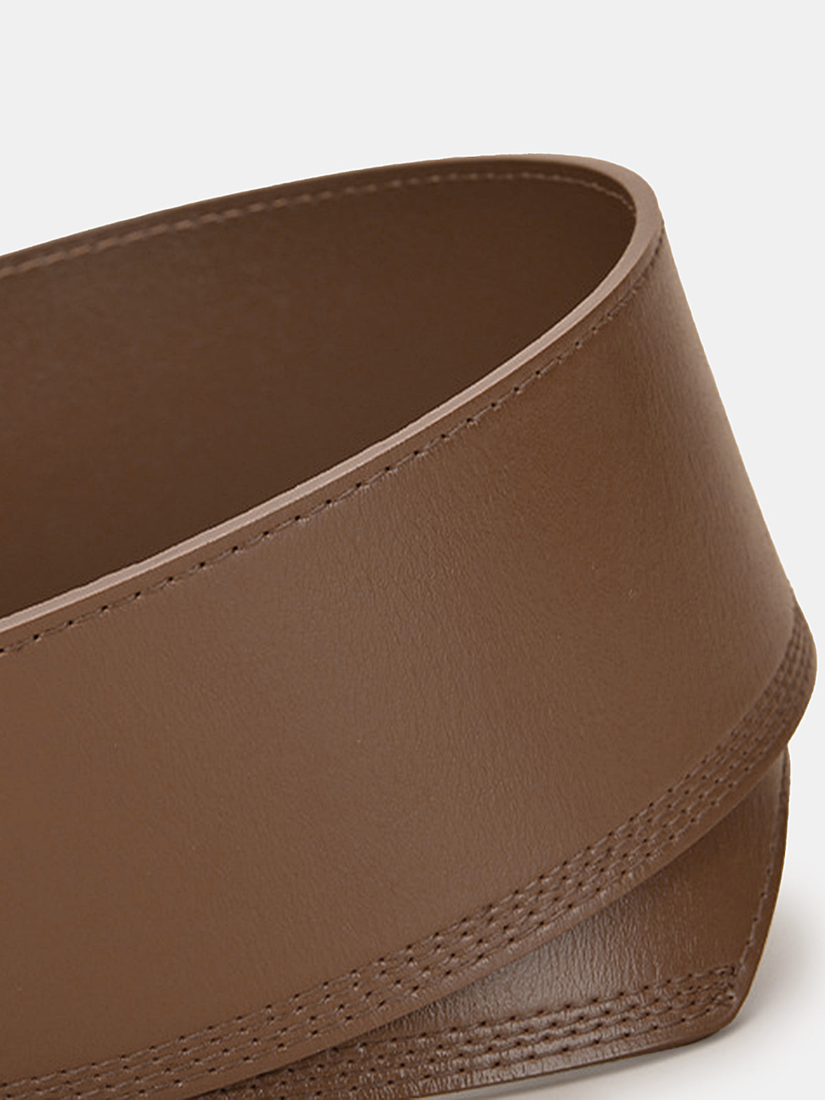 Metal Buckle Leather Wide Belt