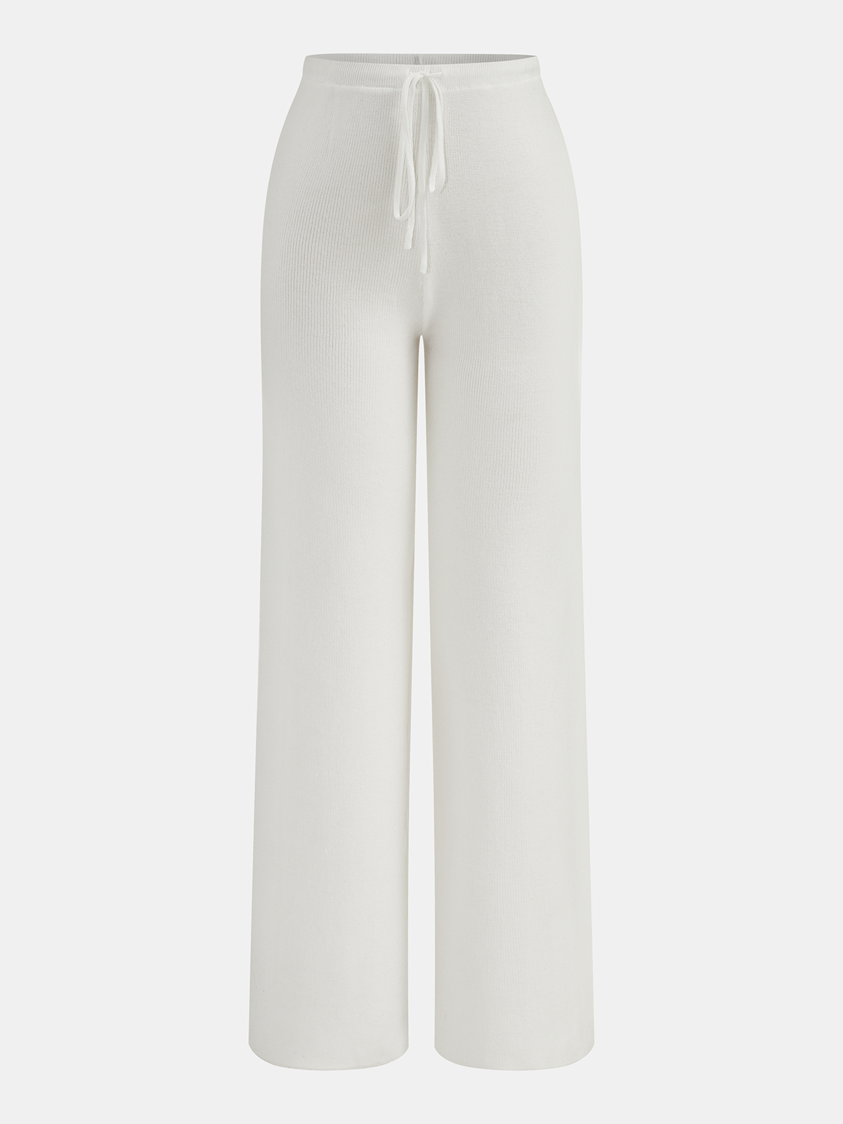 Ribbed Off-Shoulder Top & Drawstring Pants Set
