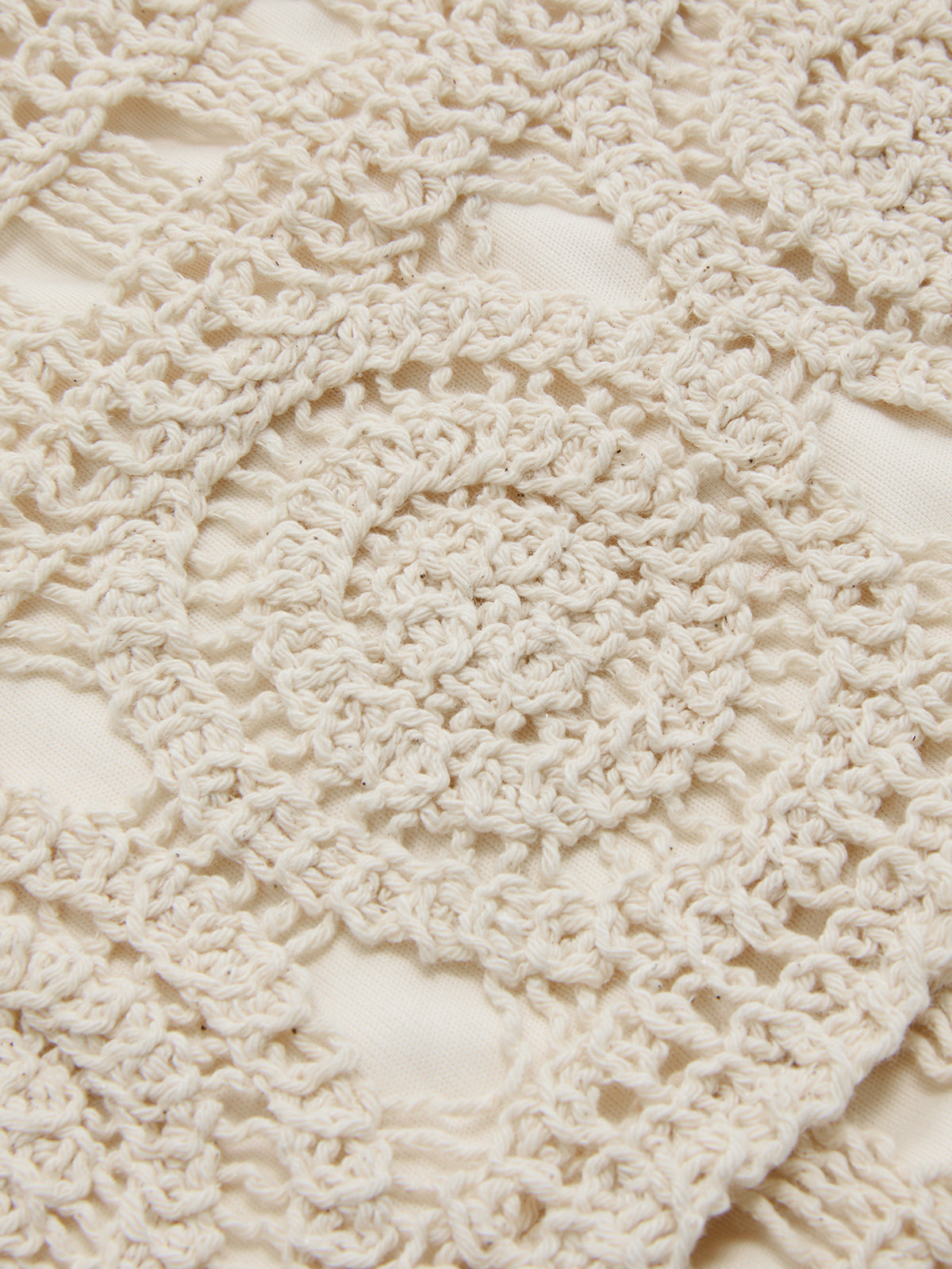 Circle Pattern Crochet Mini Skirt