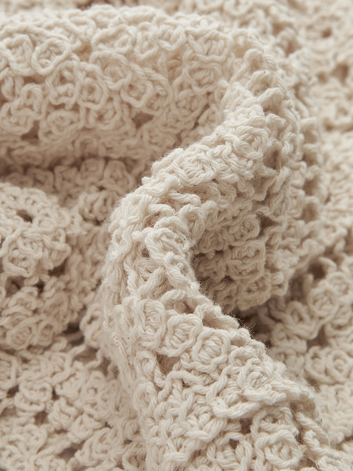 Buttoned Floral Crochet Cardigan