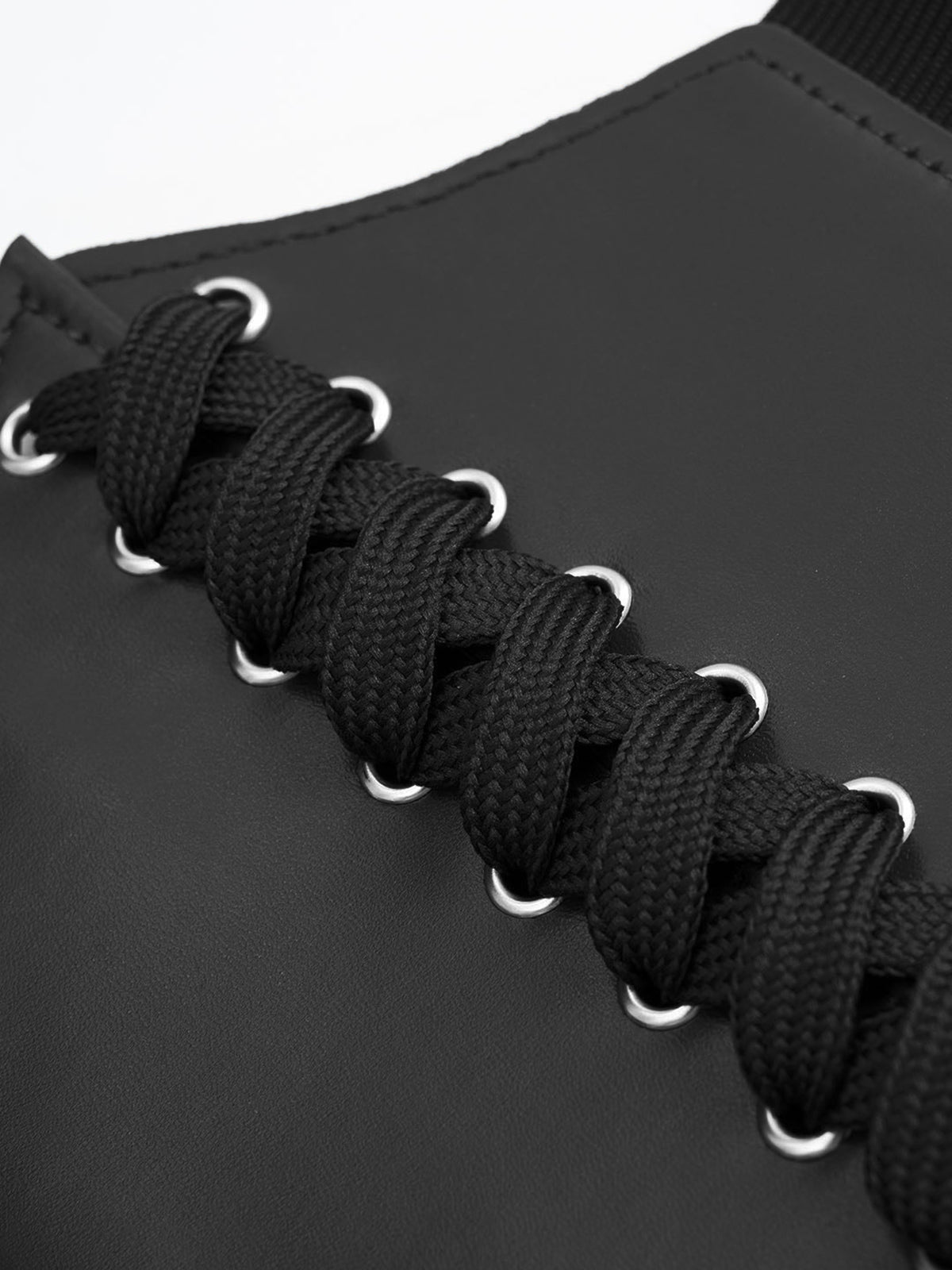 Lace-Up Faux Leather Corset Belt